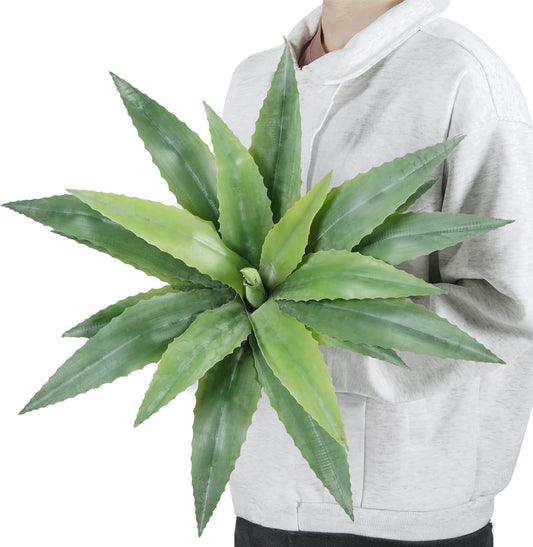 Velener 24 Inch Tall UV Resistant Artificial Agave Plant - Realistic Faux Succulent for Indoor & Outdoor Decor, Perfect for Home, Office, and Housewarming