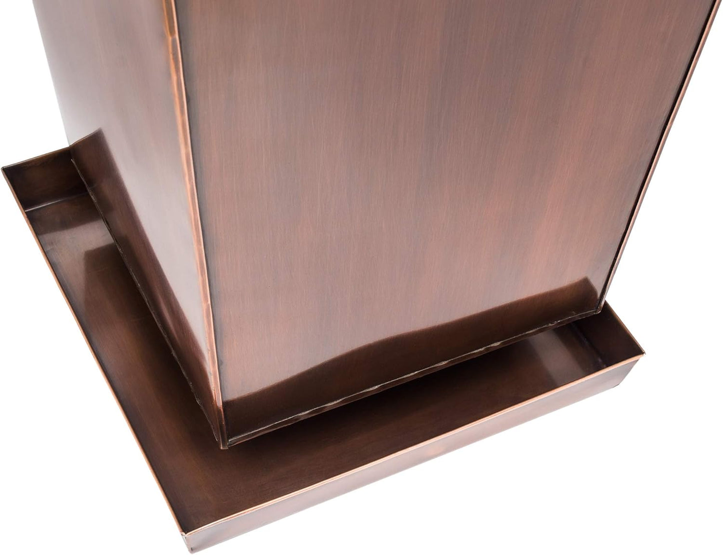 H Potter Tall Planter Indoor Outdoor Flower Container Antique Copper with Drip Tray