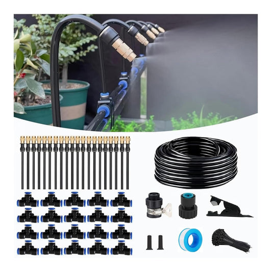 New Quick Connector Drip Irrigation Kits,Automatic Irrigation System with Replaceable 360-degree Bending Dropper,atomizing Copper Nozzle for Watering System for Garden Plant Lawn Patio.