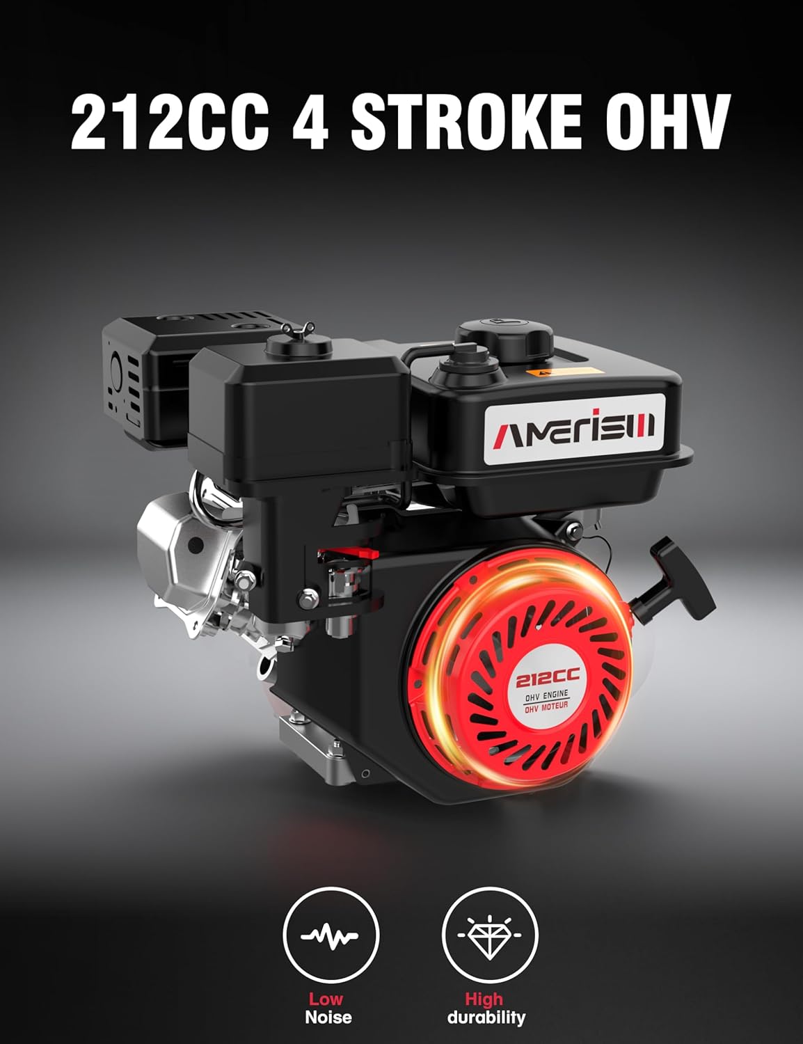 Gas Pressure Washer 3800 PSI and 2.5 GPM, 212CC, with Onboard Soap Tank, 10" Wheel, 5 Nozzle Set, for Cars/Fences/Homes/Patios/Furniture