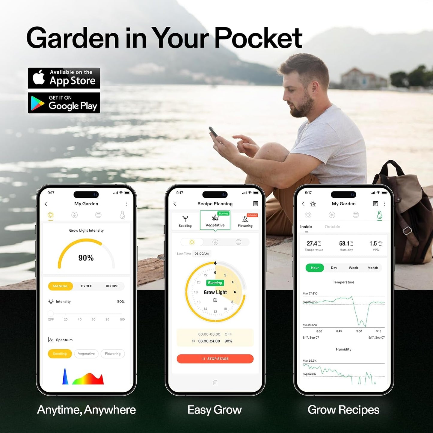 VIVOSUN 2-Pack VS1000E LED Grow Light with Full Spectrum Diodes, Sunlike Plant Light for Indoor Plants Seedling Veg and Bloom in 2x4/3x3 Grow Tents Greenhouses