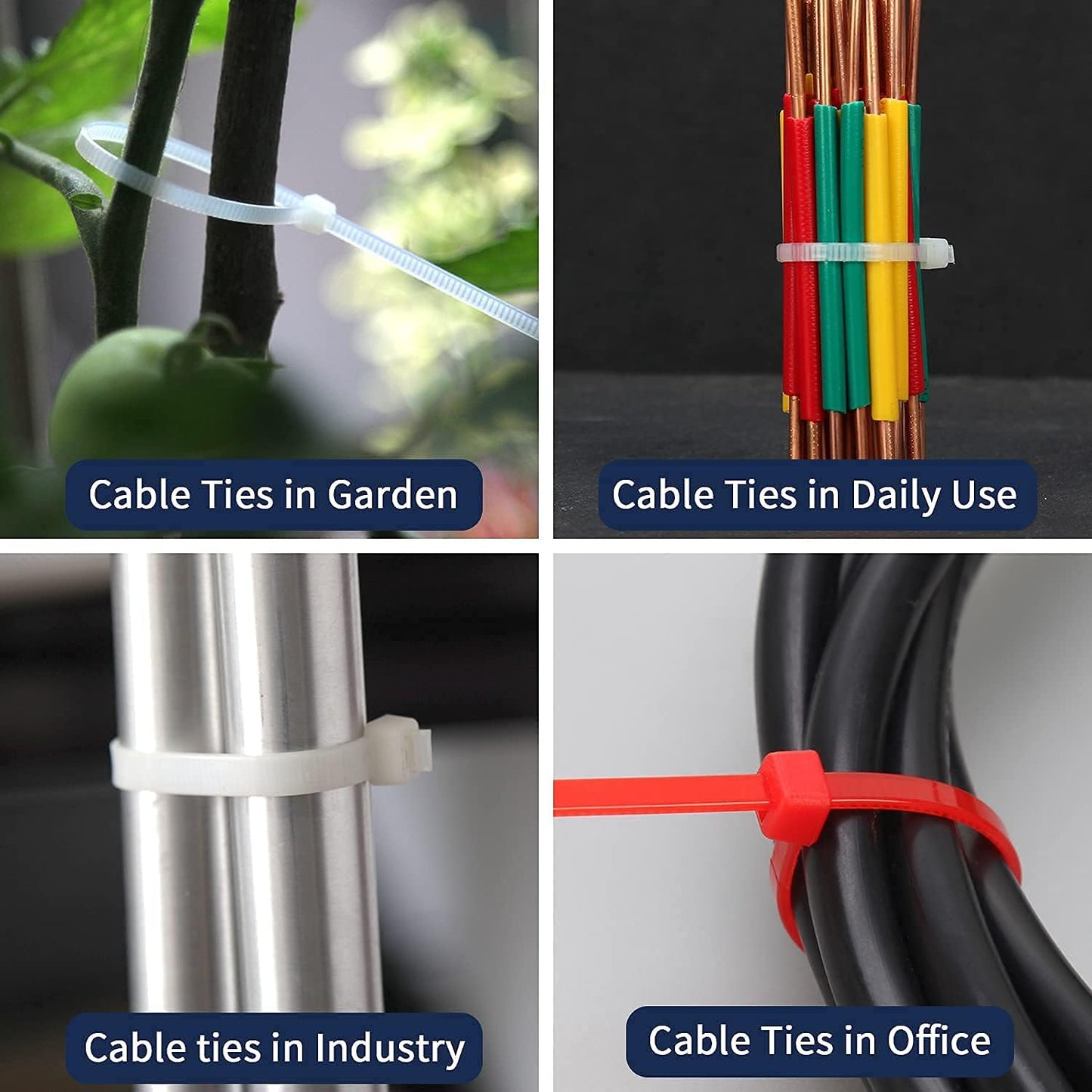 XINGO 10 Inch Cable Zip Ties (500 Pack), 40 Lbs Tensile Strength-Heavy Duty, Self-Locking Nylon Plastic Nylon Wire Ties for indoor and outdoor (Apple Green)