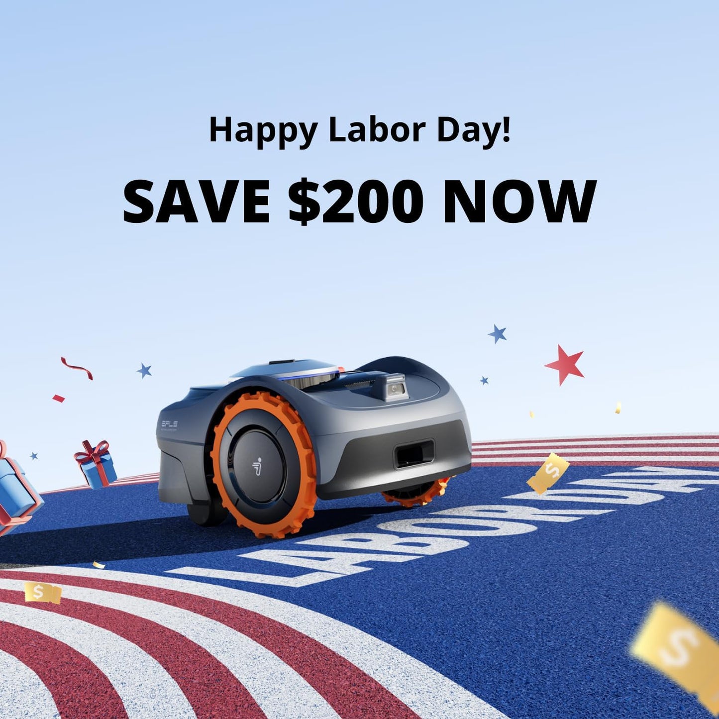 Segway Navimow i110N Robot Lawn Mower Perimeter Wire Free 1/4 Acre RTK+Vision Robotic Lawnmower, AI-Assisted Mapping, Virtual Boundary, APP Control, 58dB(A) Quiet, Multi-Zone Management