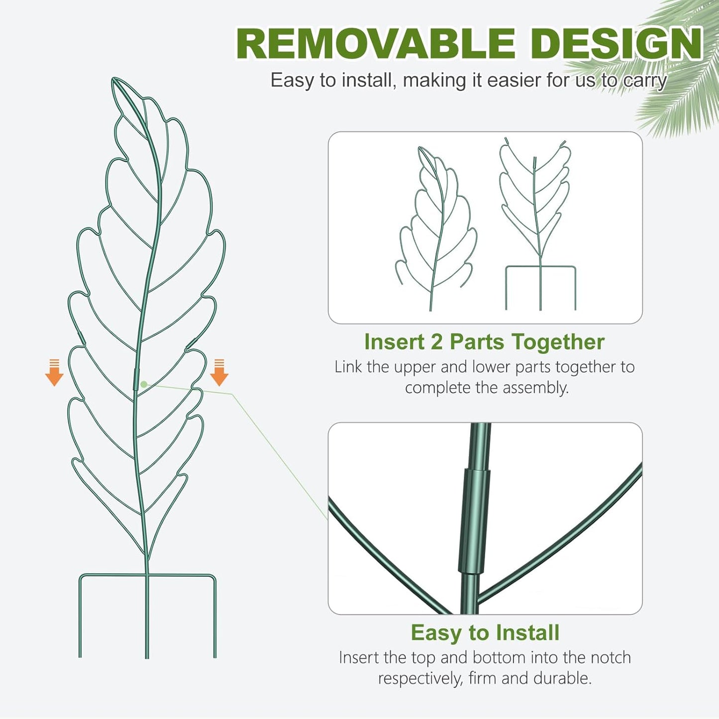 3 Pack 59x16in Metal Garden Trellis for Climbing Plants, Large Trellis for Climbing Plants Outdoor, Roses, Vegetables Vines Flowers Support, Large Decorative Outdoor Trellis