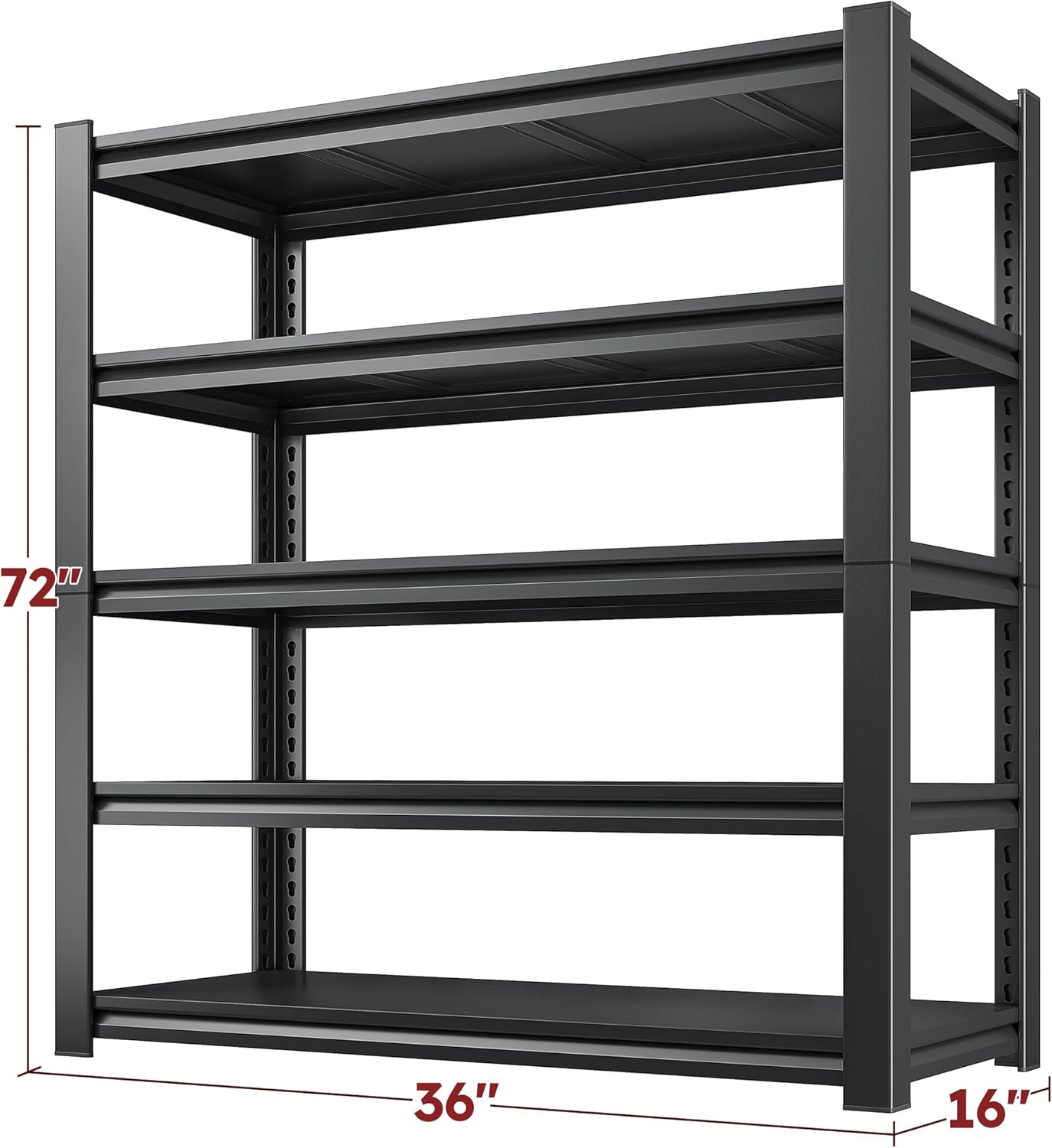 REIBII Garage Shelving 3000 LBS Storage Shelves Adjustable Heavy Duty Shelving Units and Storage Rack for Garage, Basement,2 Pack