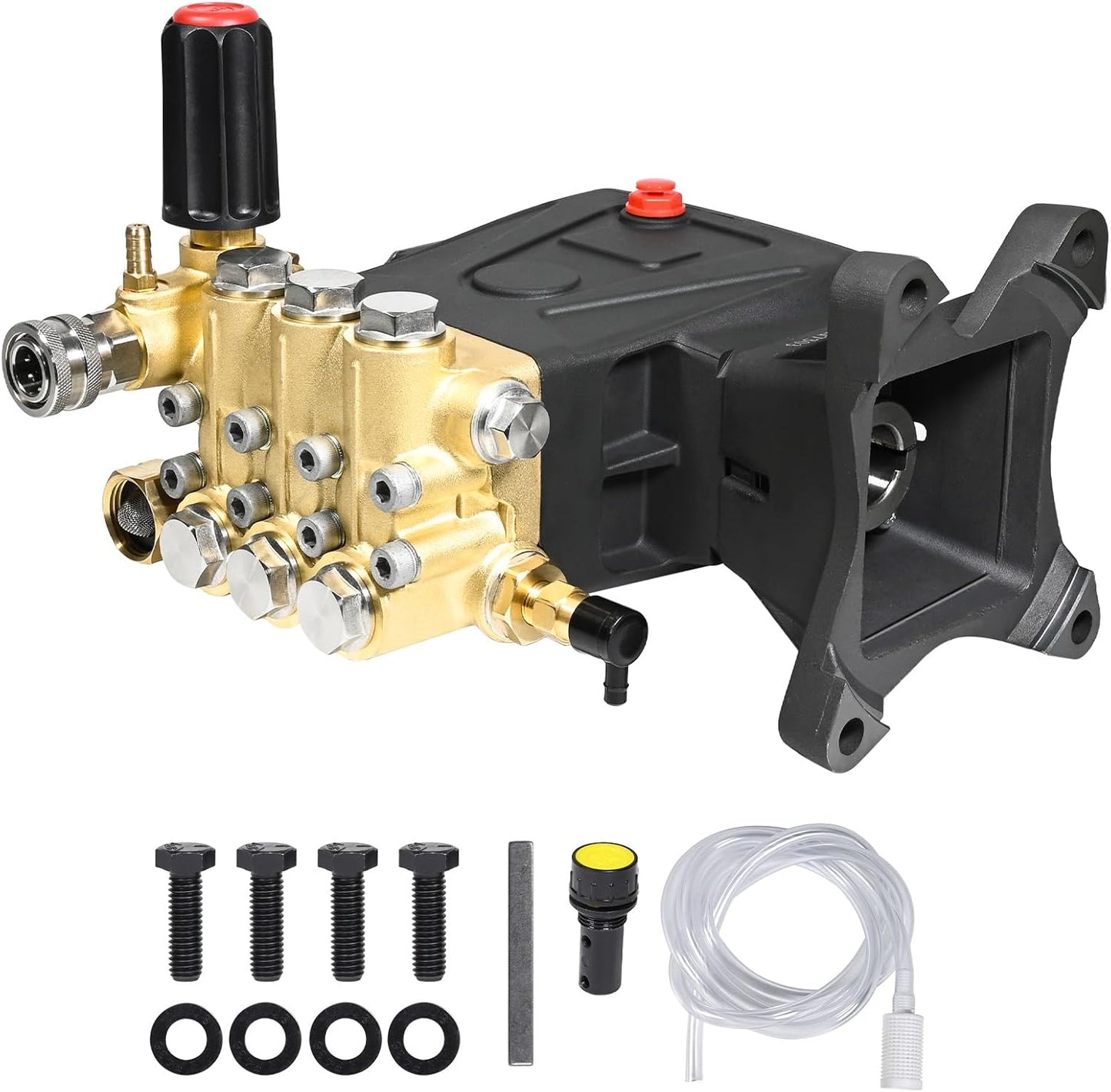 YAMATIC Horizontal Triplex Plunger Pressure Washer Pump 1" Shaft 4300 PSI 4.2 GPM, Replacement for Simpson AAA 90034, 90039,90038, Honda GX340, GX390, GX270 for Industrial Gas Powered Washers