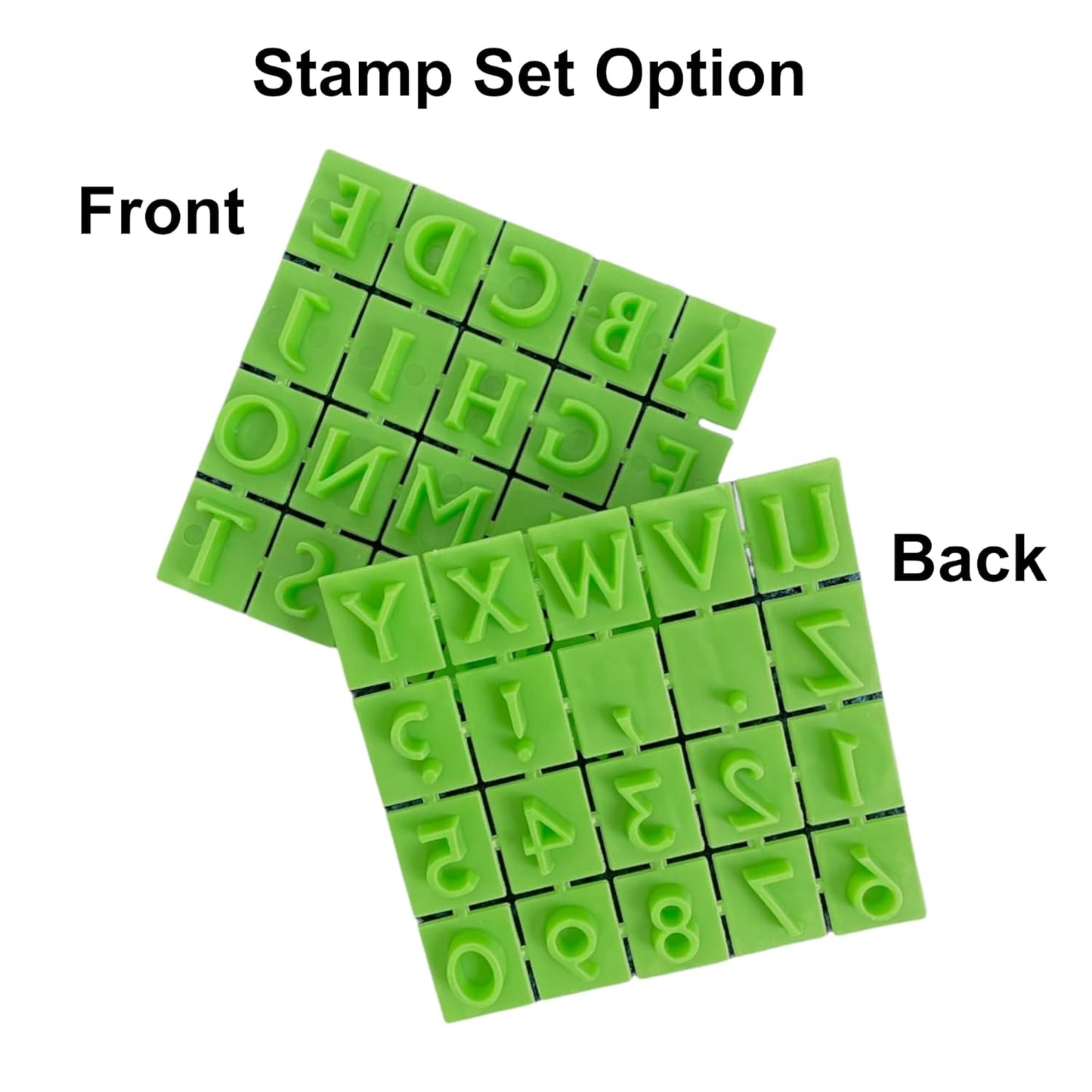 DIY Stepping Stone Kit with Color Pigment, Handprint Stepping Stone, Mother's Day Gift, Footprint Stepping Stone (8 Inch + Stamp Set, Green)