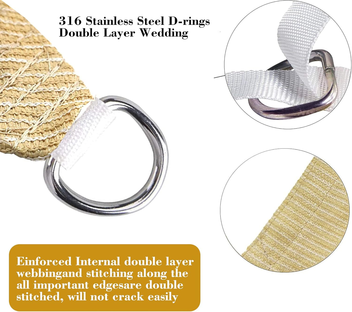 10' x 18' Beige Rectangle Sun Shade Sail SSP1212 Canopy Durable Fabric UV Block Awning,We Make Custom Orders