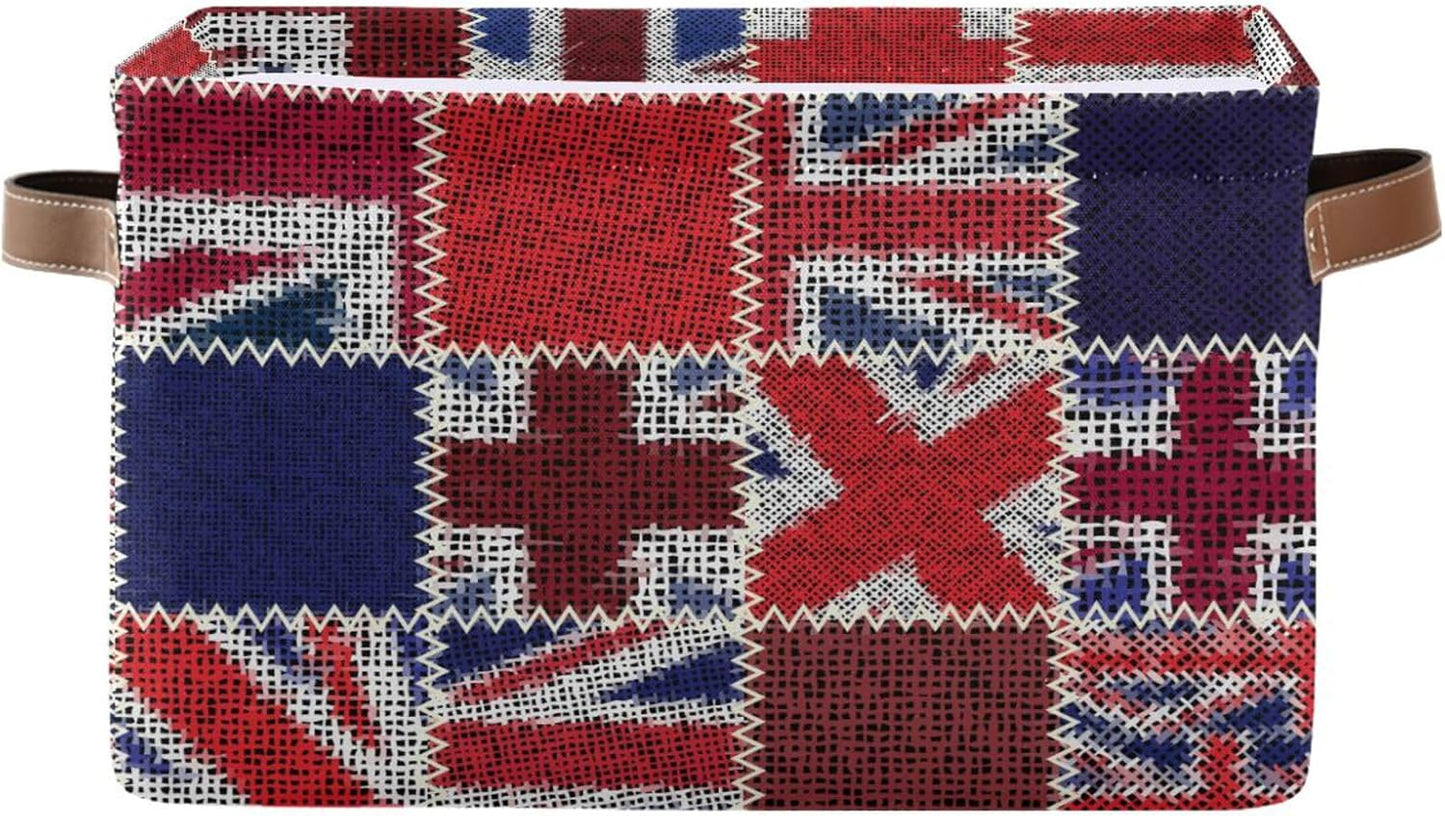 Flag Rectangular Storage Basket Organizer Bin Shelf Baskets For Clothes For Home Office Dorm