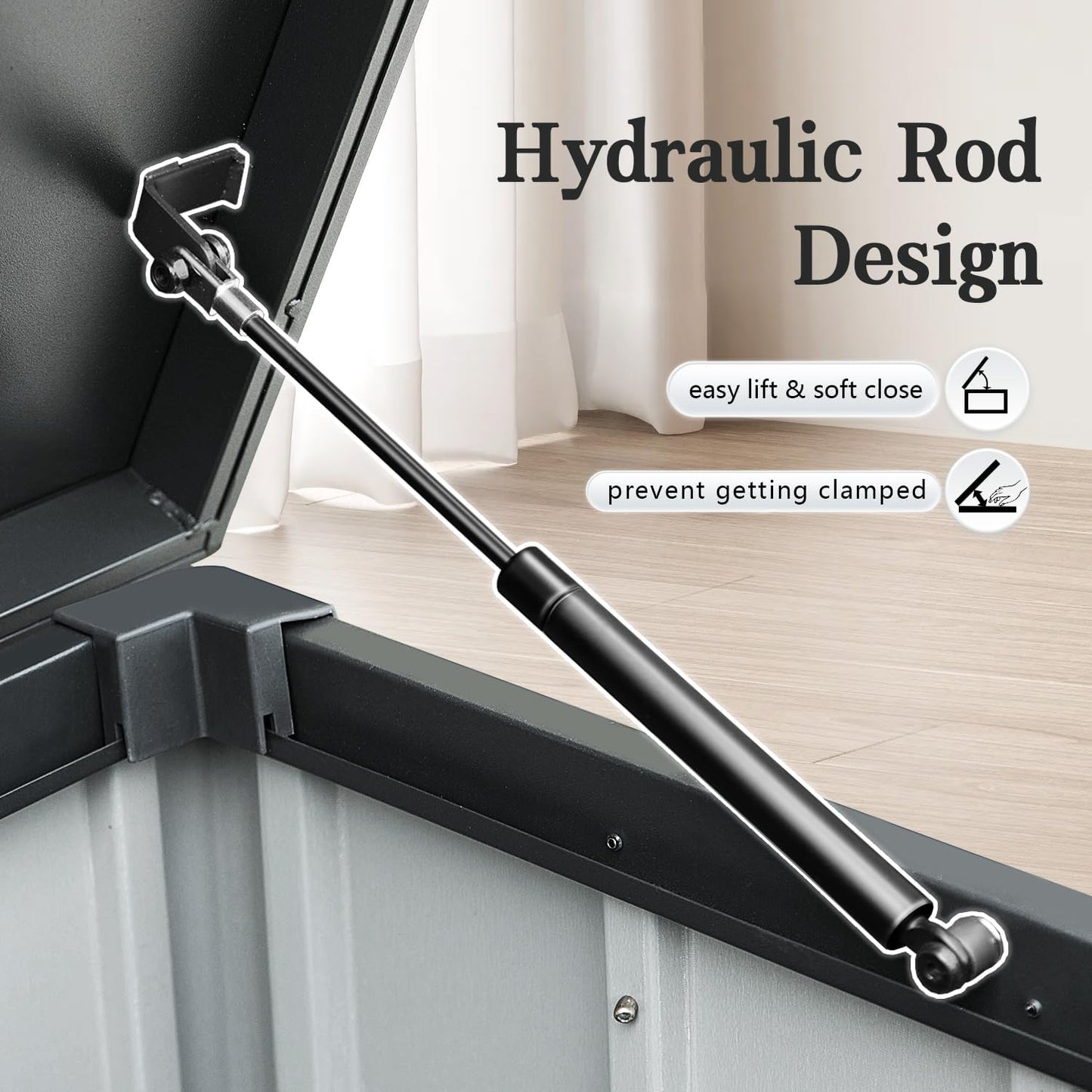 Domi 120-Gallon Outdoor Storage Box – Waterproof, Lockable Storage Cabinet for Patio Furniture, Garden Tools & Pool Supplies – Large Metal Storage for Cushions, Toys & More