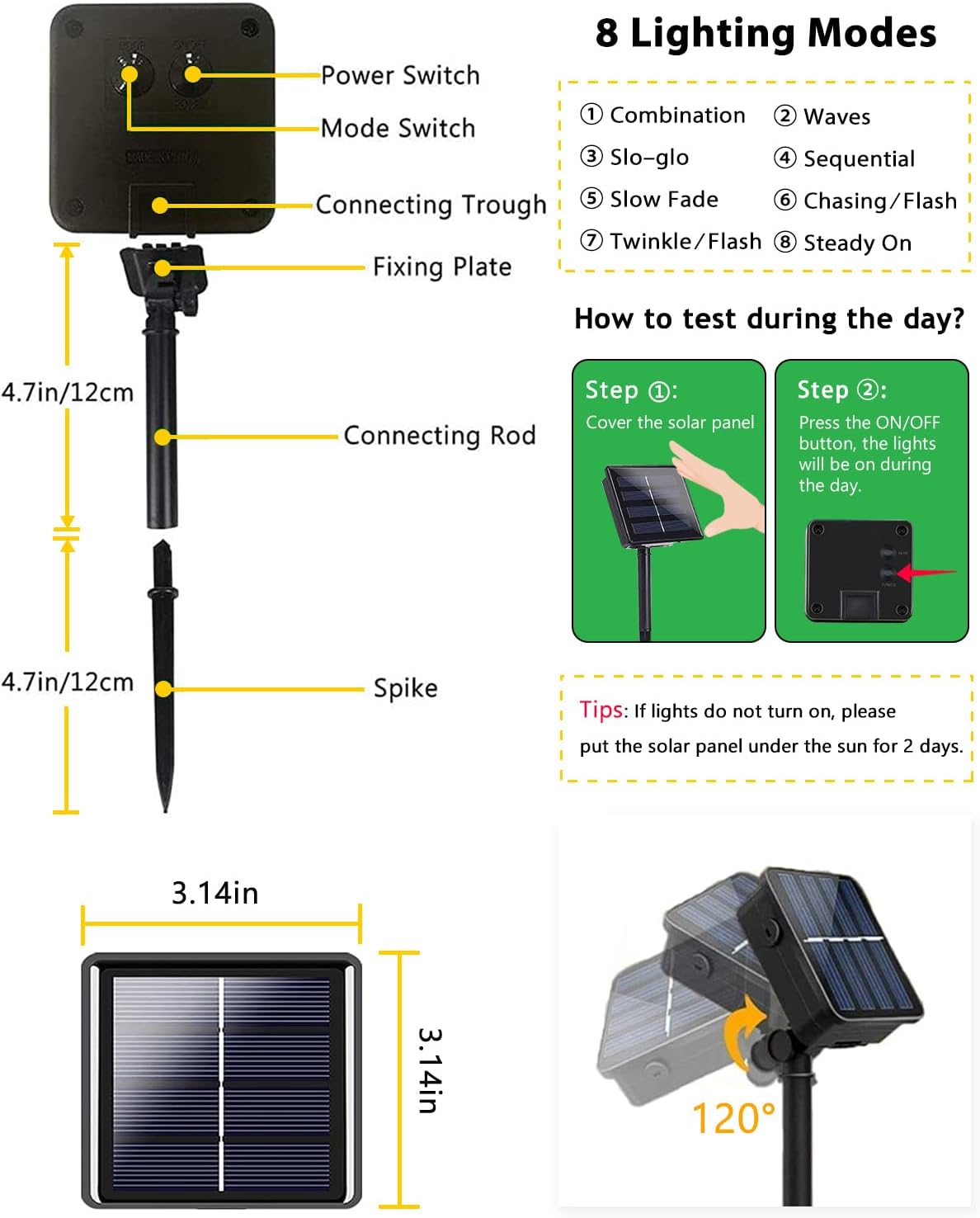 4 Pack 400 LED Solar String Lights for Outside, Solar Christmas Lights Outdoor with 8 Lighting Modes, Waterproof Green Wire Solar Powered Tree Light for Xmas Party Yard Garden Decorations (Cool White)