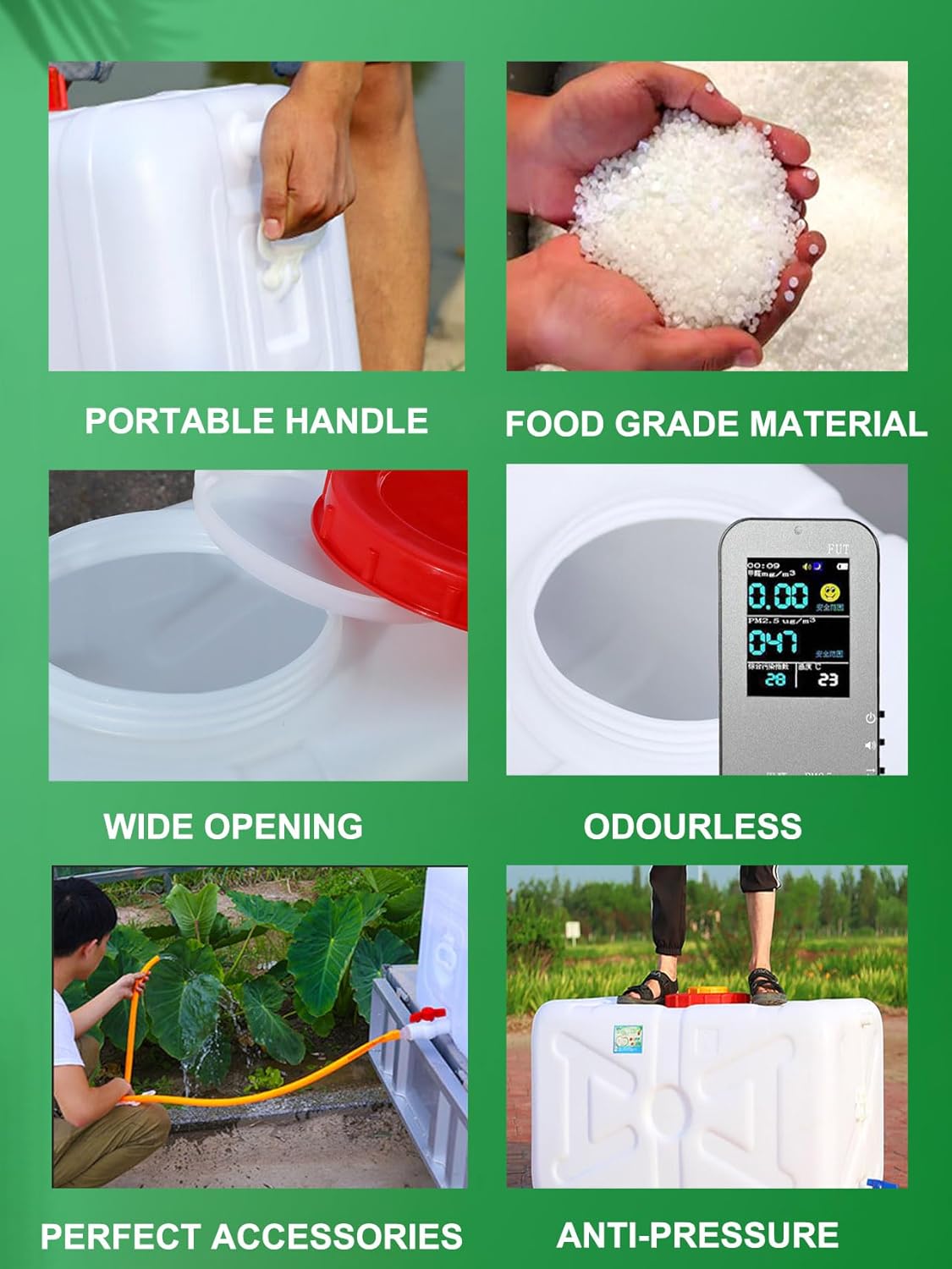 Water Storage Tank for Camping, Plastic Water Containers with Spigot for Emergency Water Storage Household Outdoor Camping Hiking Self-Driving Tour(Size:30L)