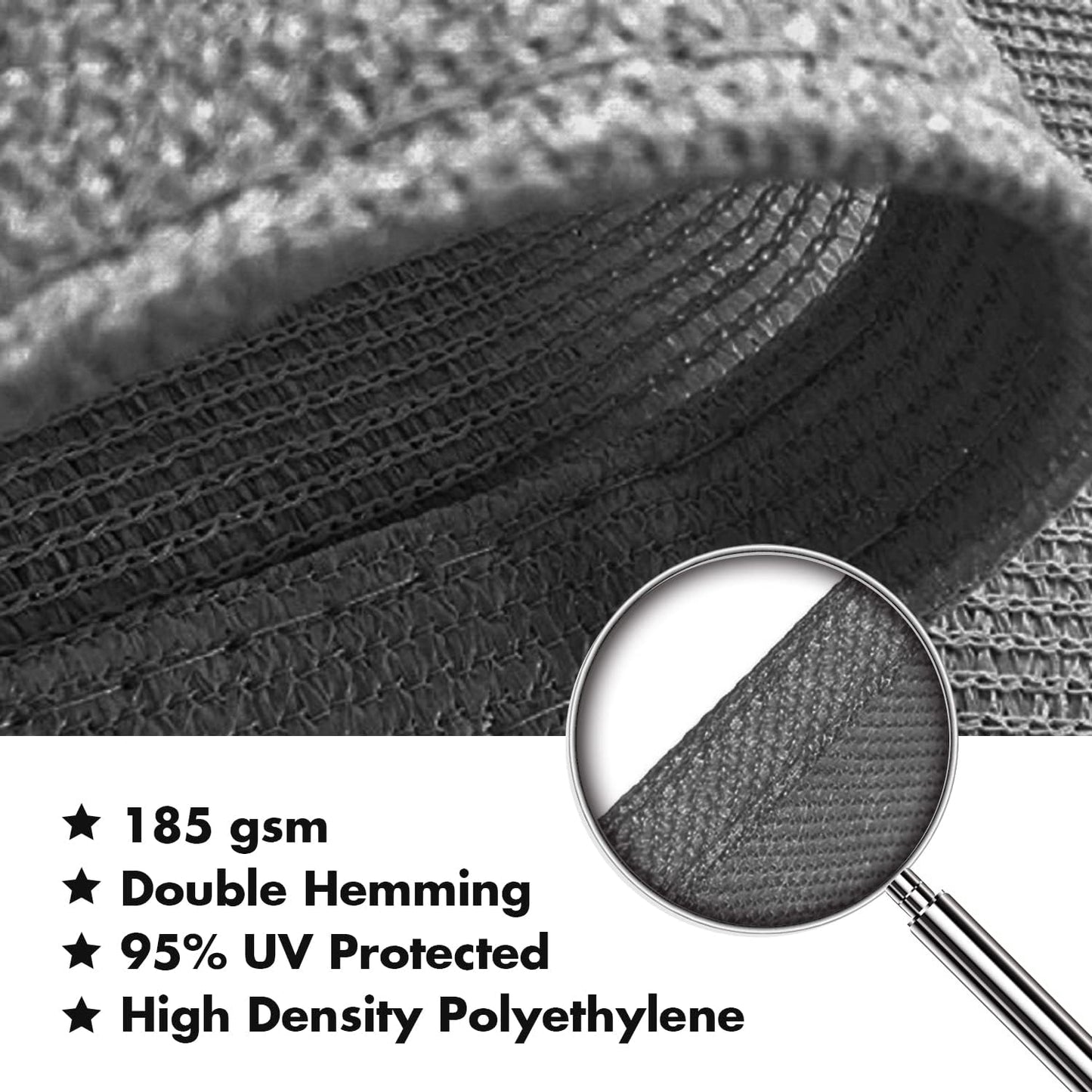 KANAGAWA 10'X14' Dark Gray Custom Size Sun Shade Sail Rectangle UV Block Canopy Cover for Patio Backyard Lawn Garden Outdoor (Customized Available)