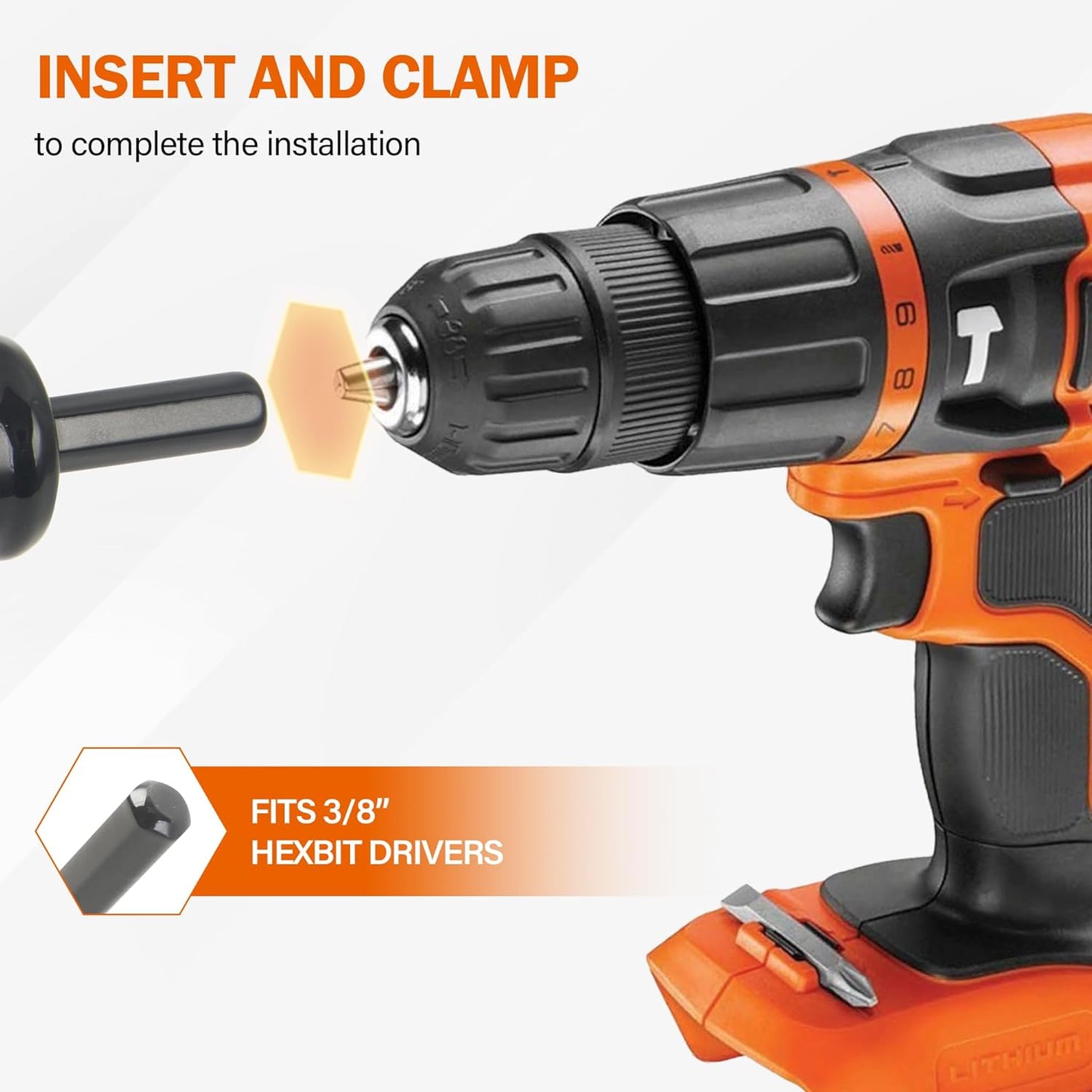 KENDO Auger Drill Bit for Planting Set of 1, Garden Ground Earth Spiral Drill Bits and Bulb Planter Tool for 3/8" Hex Drive Drill, for Post Hole Digger, Bulb Bedding Digging, Plant Rapid Planter