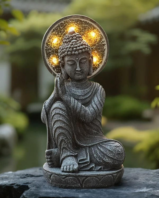Solar Buddha Statue Outdoor Buddha Statues for Garden, 11.6in,for Home Budha,Zen Garden Decor Outdoor Zen Light,Gardening Gifts,Yard Decor,Yard Art