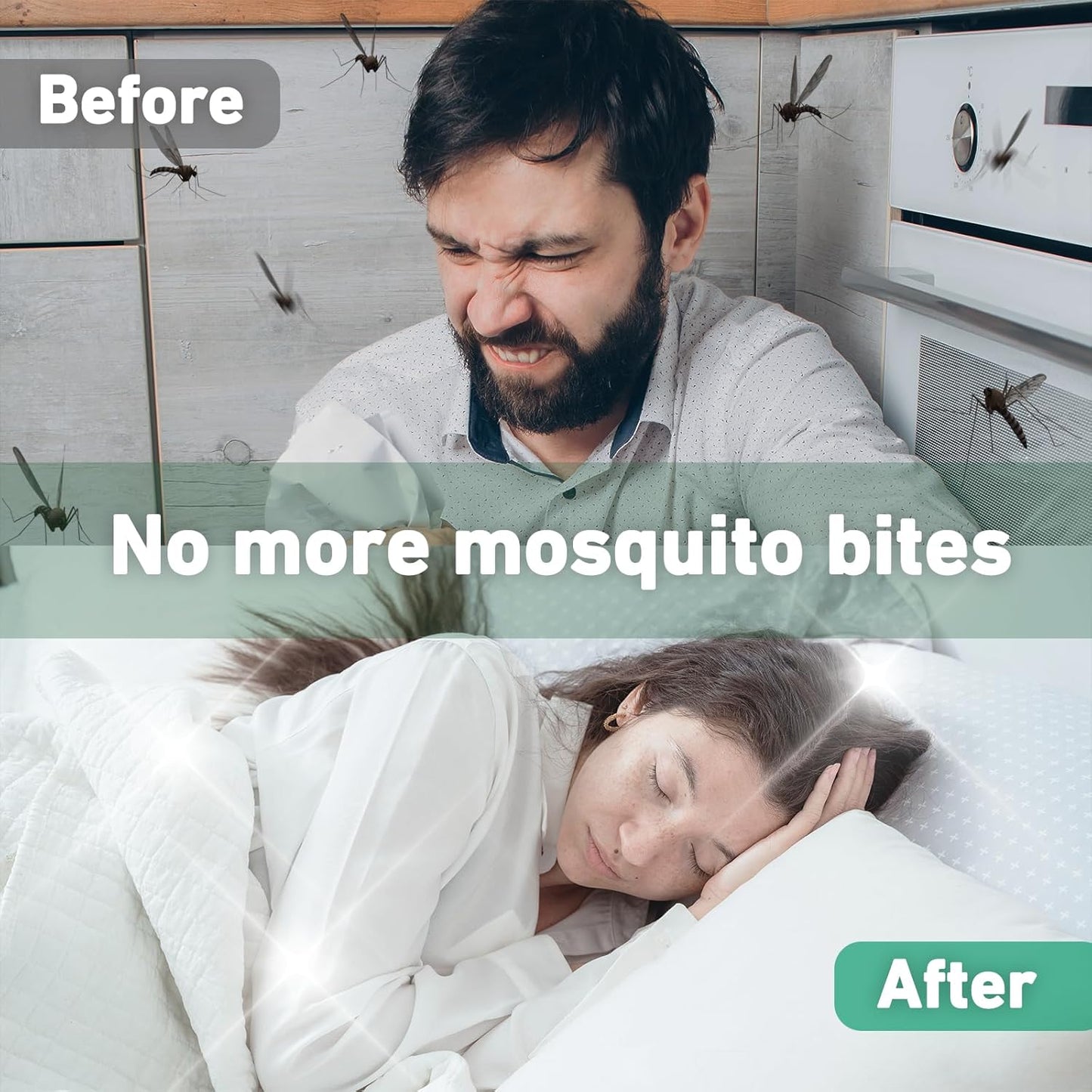 Mosquito Repellent, Peppermint Oil to Repel Mosquito, Ticks, Gnats and Pest, Insect Repellent for Indoor and Outdoor, 4 Packs