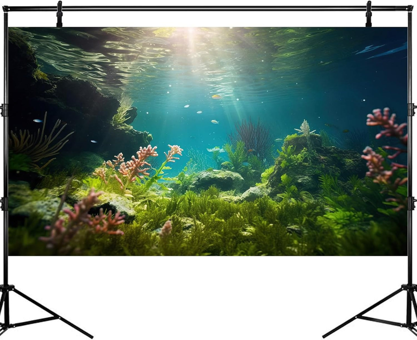 Ocean Floor Fish Tank Background Under The Sea Aquarium Background Underwater Aquatic Plants Sunray Terrarium Backgrounds Deep Sea Rock Tropical Aquarium Fish Tank Backgrounds Decors 72x16in