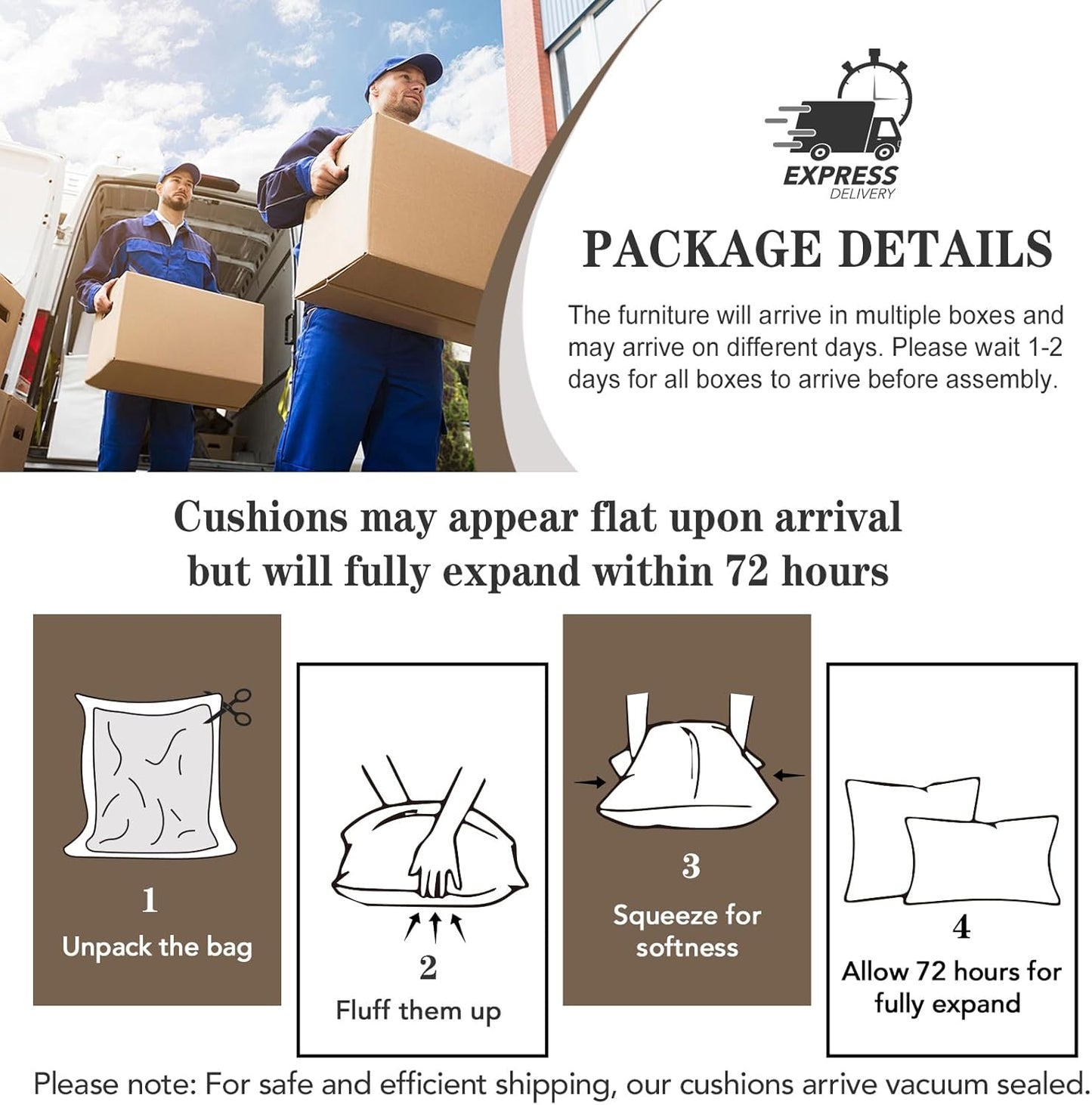 EAGLE PEAK Natural Wood Outdoor Patio Furniture, Cedar Furniture, Conversation Set, Outdoor Seating for Deck Patio Porch, Sofa 2 Chairs, Coffee Table & Side Table, 5 Pieces, Brown/Red