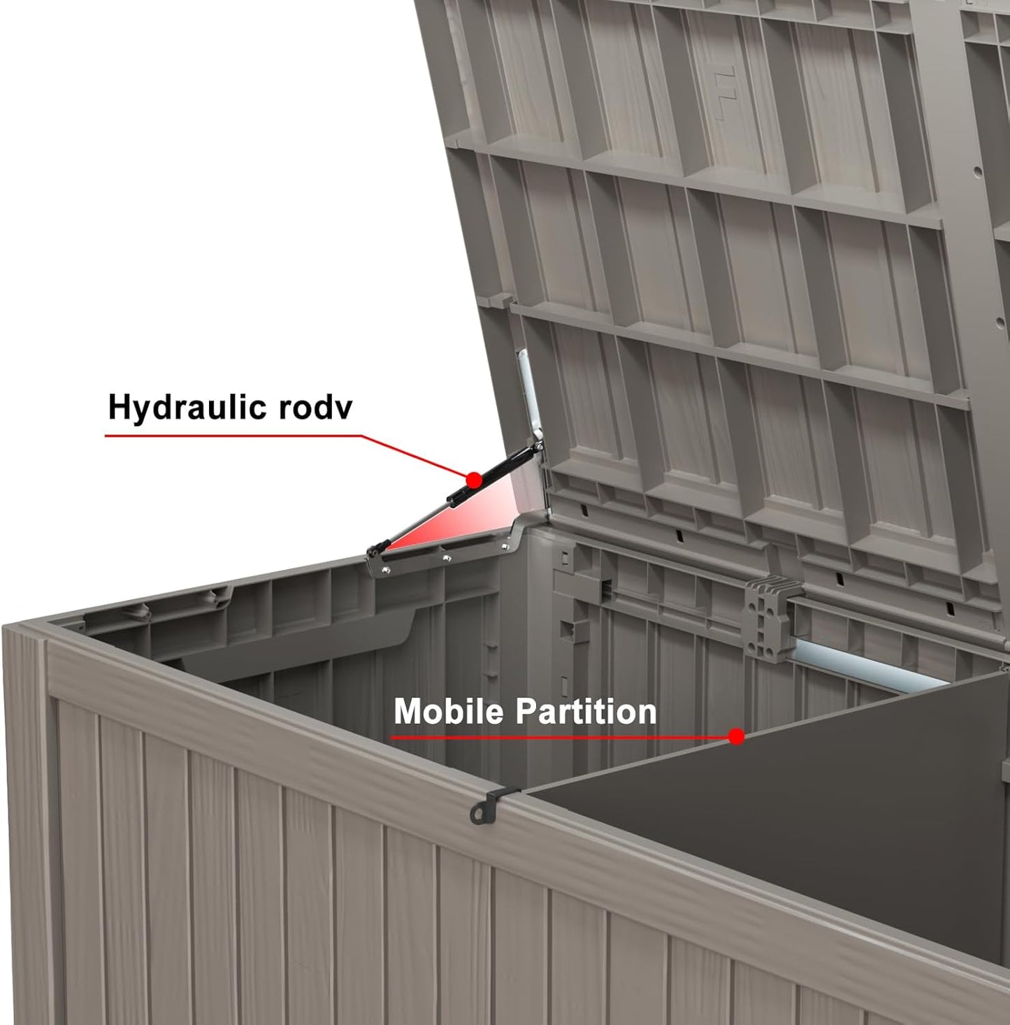 150 Gallon Outdoor Storage Box – Waterproof Deck Box for Patio & Garden,Light Brown