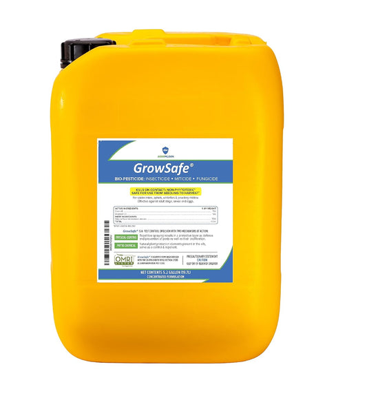 GrowSafe Bio-Pesticide, Organic and Natural Miticide, Fungicide and Insecticide (5.2 Gal)