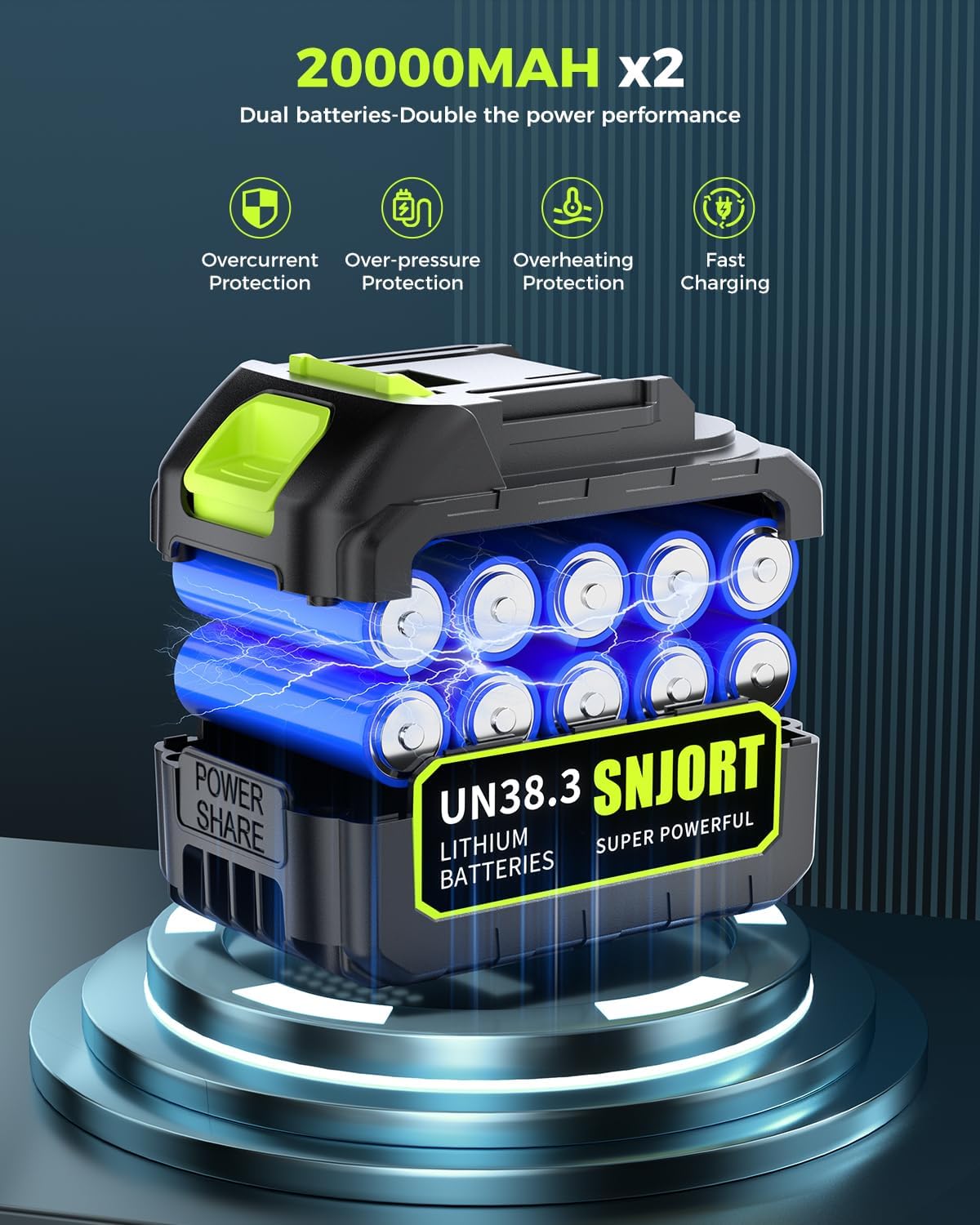 Leaf Blower Cordless with Battery and Charger, 800,000 RPM, Extended Nozzle, Lightweight Handheld Design,Blower for Patio Cleaning,car Blowing Water, Blowing Leaves and Dust（Bright Green）