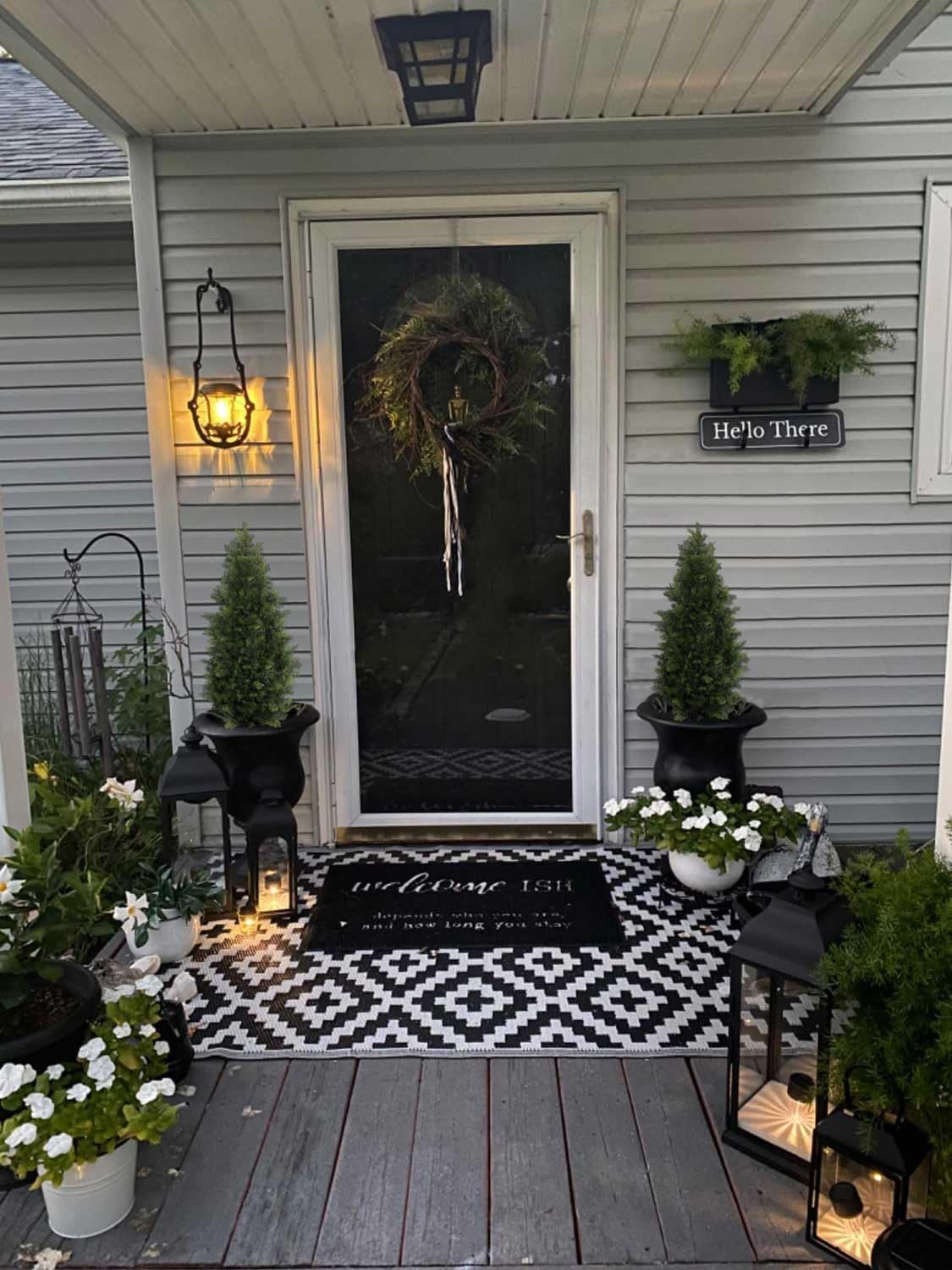 Aveyas 3ft Artificial Cedar Topiary Trees for Outdoor Front Porch Door, 3 Feet Faux Potted Plants Evergreen Fake Pine Cypress Tree for Outside Home Decor (3 ft Tall) - Set of 2 Pack