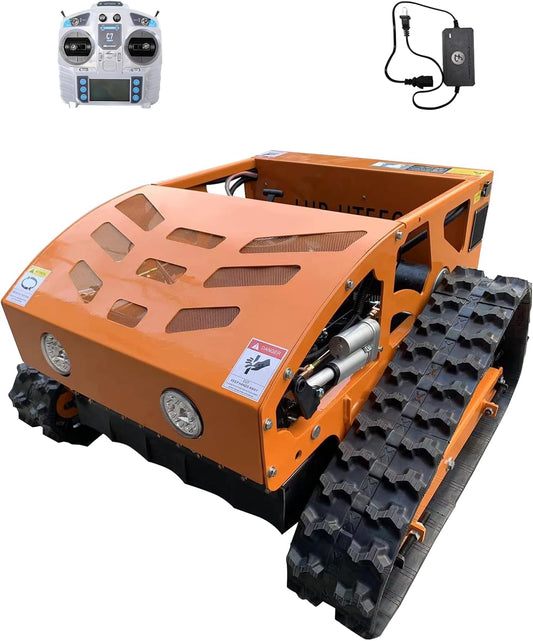 Remote Control Robotic Lawn Mower, Automatic Track for 45° Slope, Cutting Range 0.4-5.1in, All Terrain Grass Cutter Yard Mower USA Stock