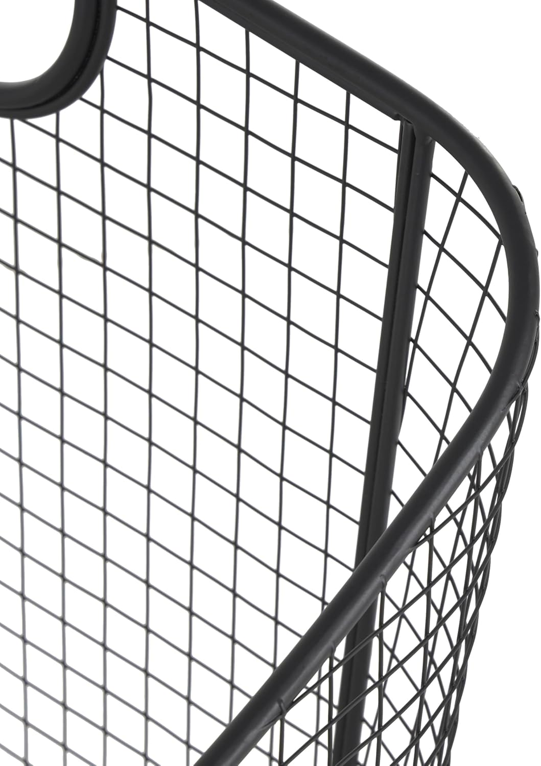 Deco 79 Metal Decorative and Functional Storage Basket Deep Basket Organizer with Round Handles, Basket for Storage 20" x 18" x 20", Black