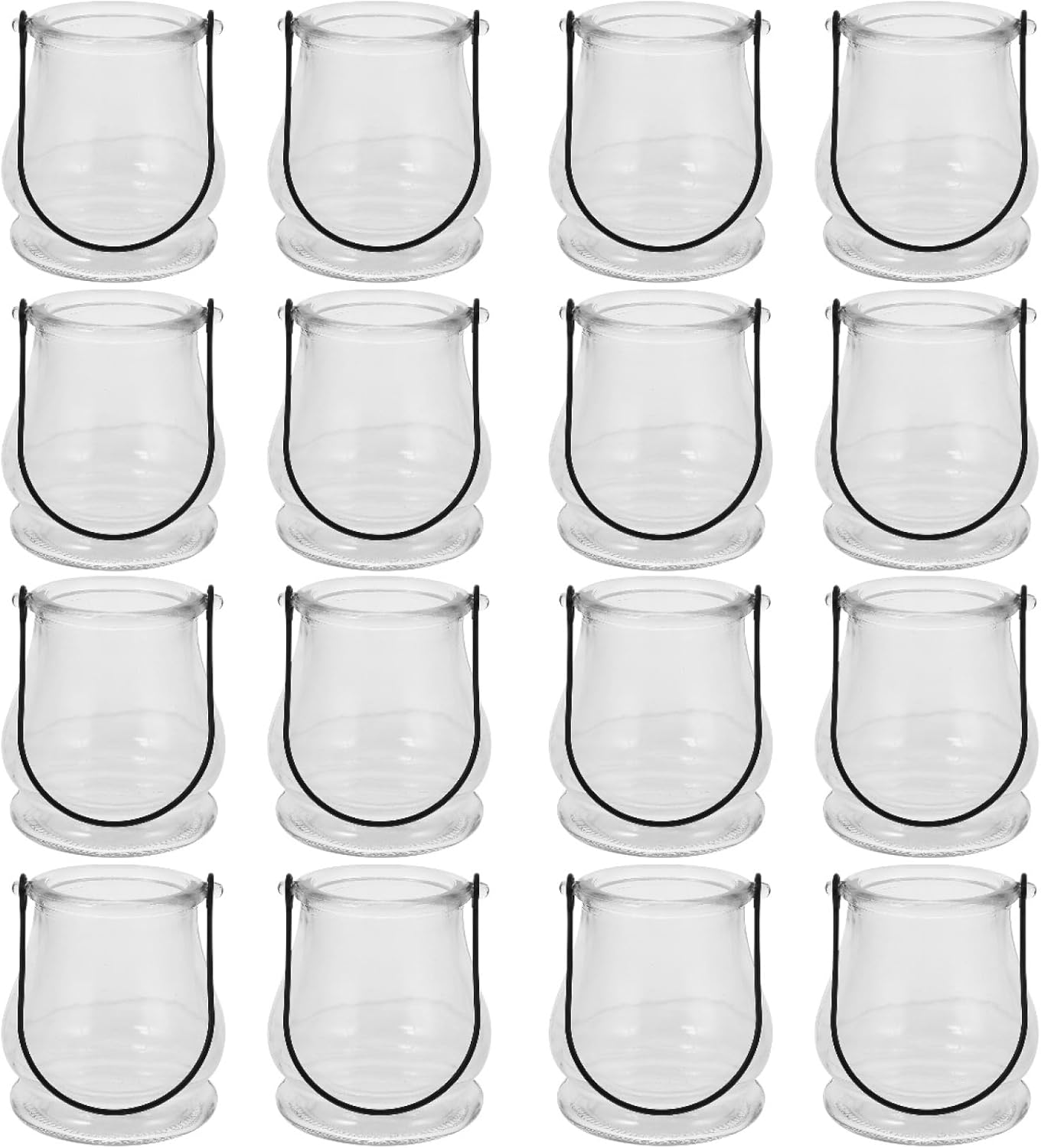 Cabilock Candle Holder Hanging Tealight Holder: 16pcs Glass Air Plant Succulent Vase Hanger Plant Terrariums Glass Orbs Air Plants for Party Wedding Centerpiece