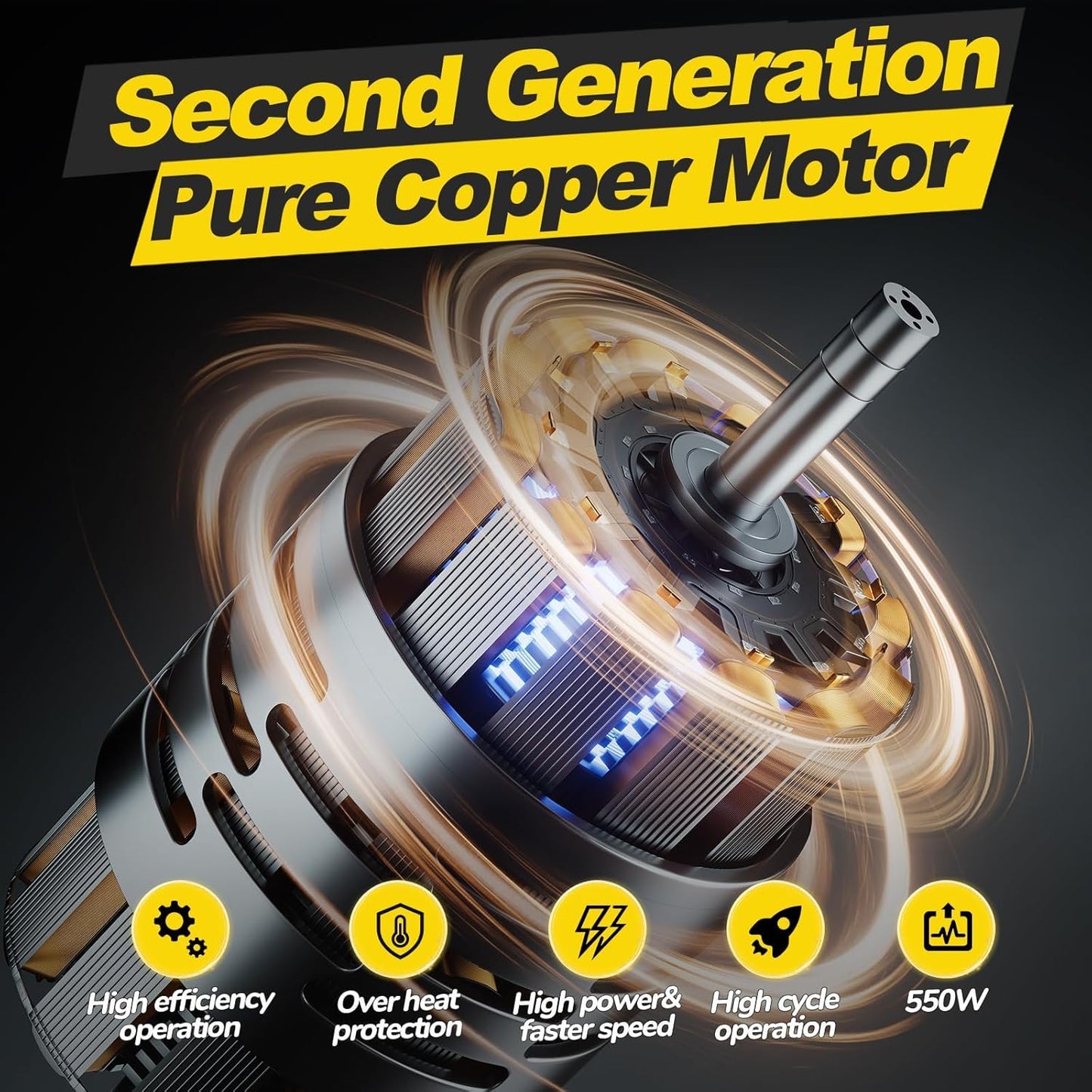 Mini Chainsaw Cordless 6-Inch, 21V Small Chainsaw with 2 Battery Handheld Electric Chain saw–Lightweight&Safe for Wood Cutting, Tree Trimming, Home, Garden, DIY, Best Gifts for Dad, Women (yellow)