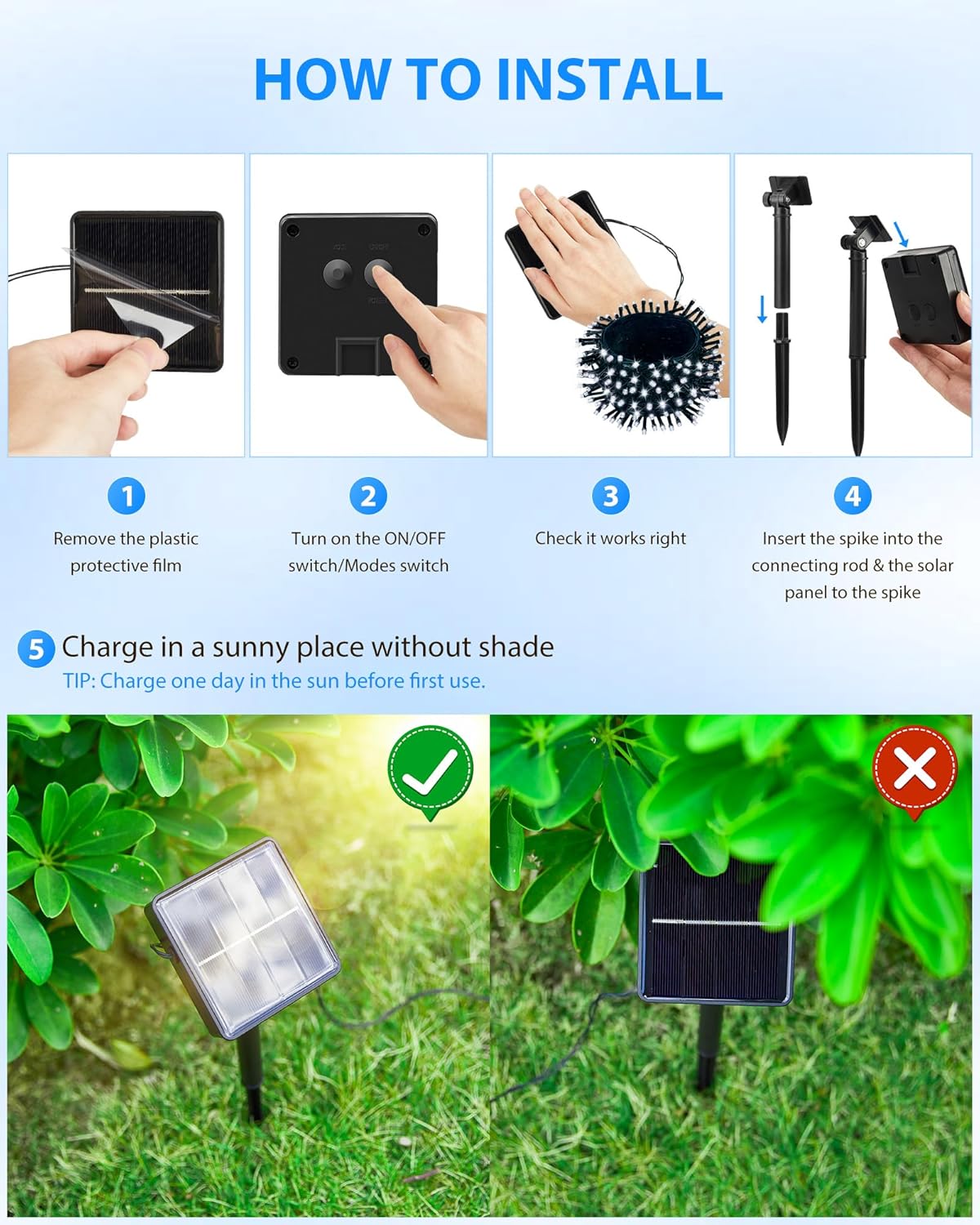 Brightown 2 Pack Solar String Lights for Outside, Each 46Ft 120 LED Solar String Lights Outdoor with 8 Modes, IP65 Waterproof Solar Lights for Patio Yard Wedding Garden Party Decorations, Cool White