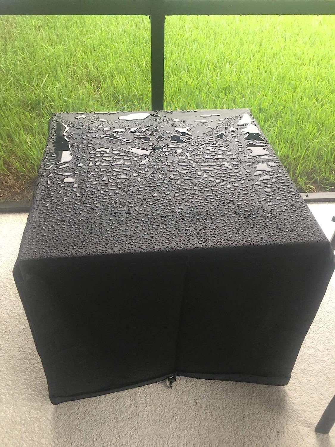 Blackhose 40" x 40" x 28" Square Gas Fire Pit Cover - Waterproof 600D Heavy Duty, Dustproof, Anti UV