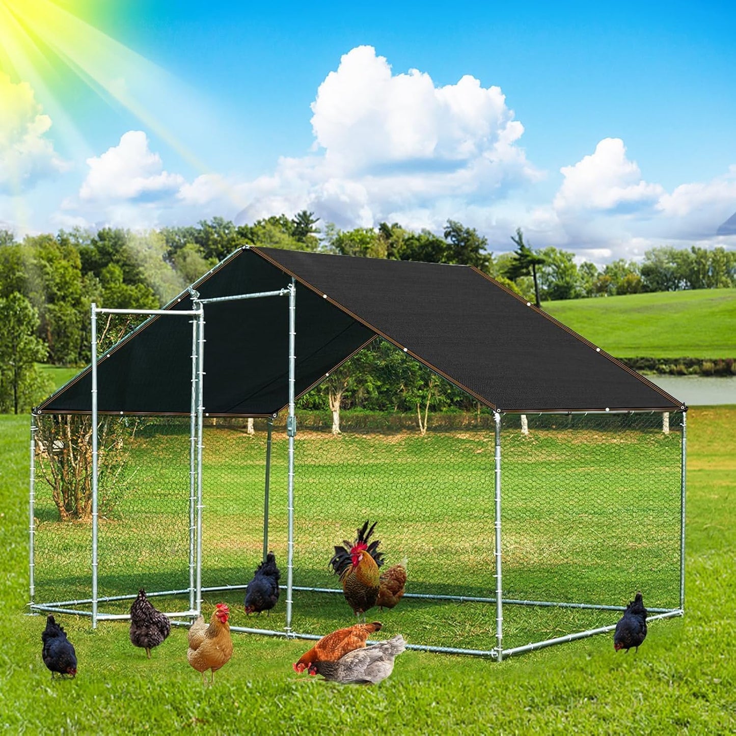 Shade Cloth - for Plants Greenhouse, 70% Sunblock Shade Sails -for Outdoor Garden Pergola Patio Lawn, Sun Protection Neting Cover for Kennel Chicken Coop Easier to Hang Plant Cover