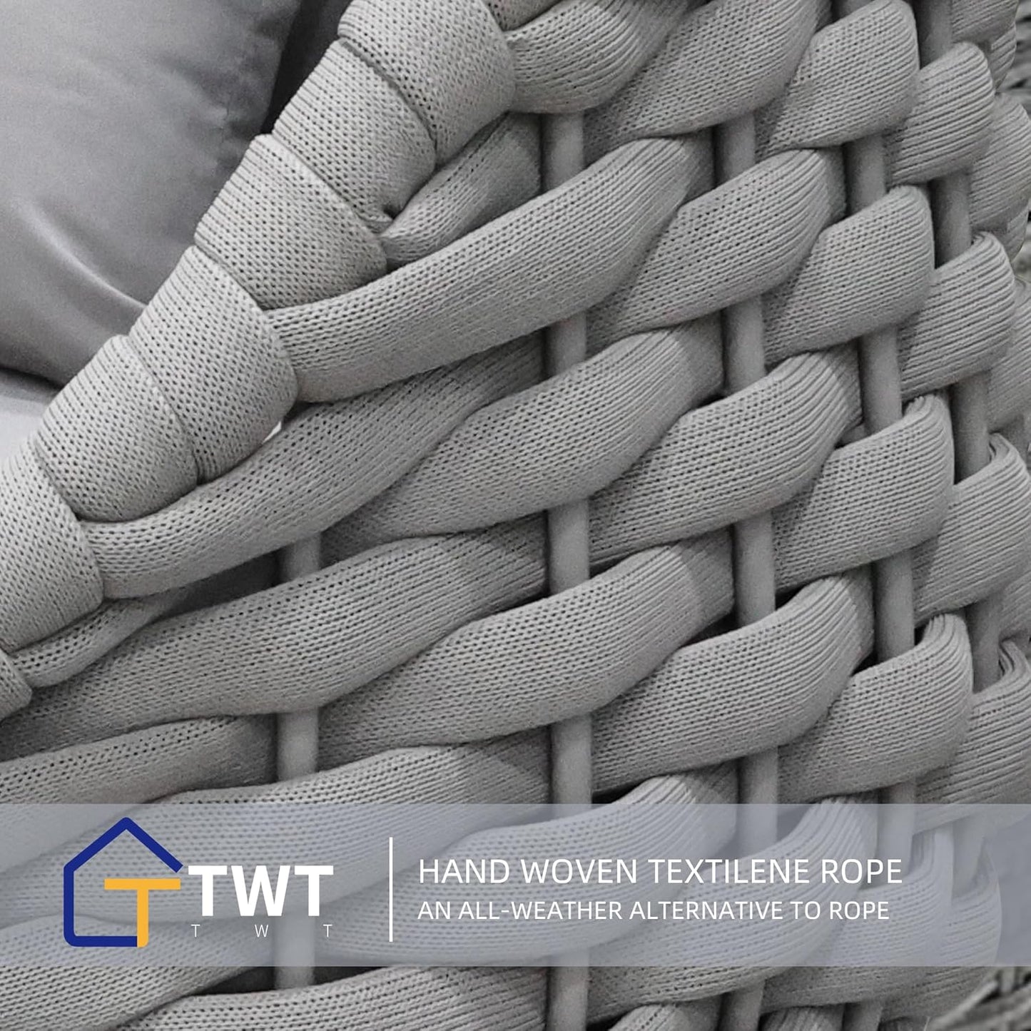 6-Piece Aluminum Patio Furniture Set, Modern Outdoor Conversation Set Sectional Sofa with Water Repellent Thick Cushions and Coffee Table for Balcony, Garden