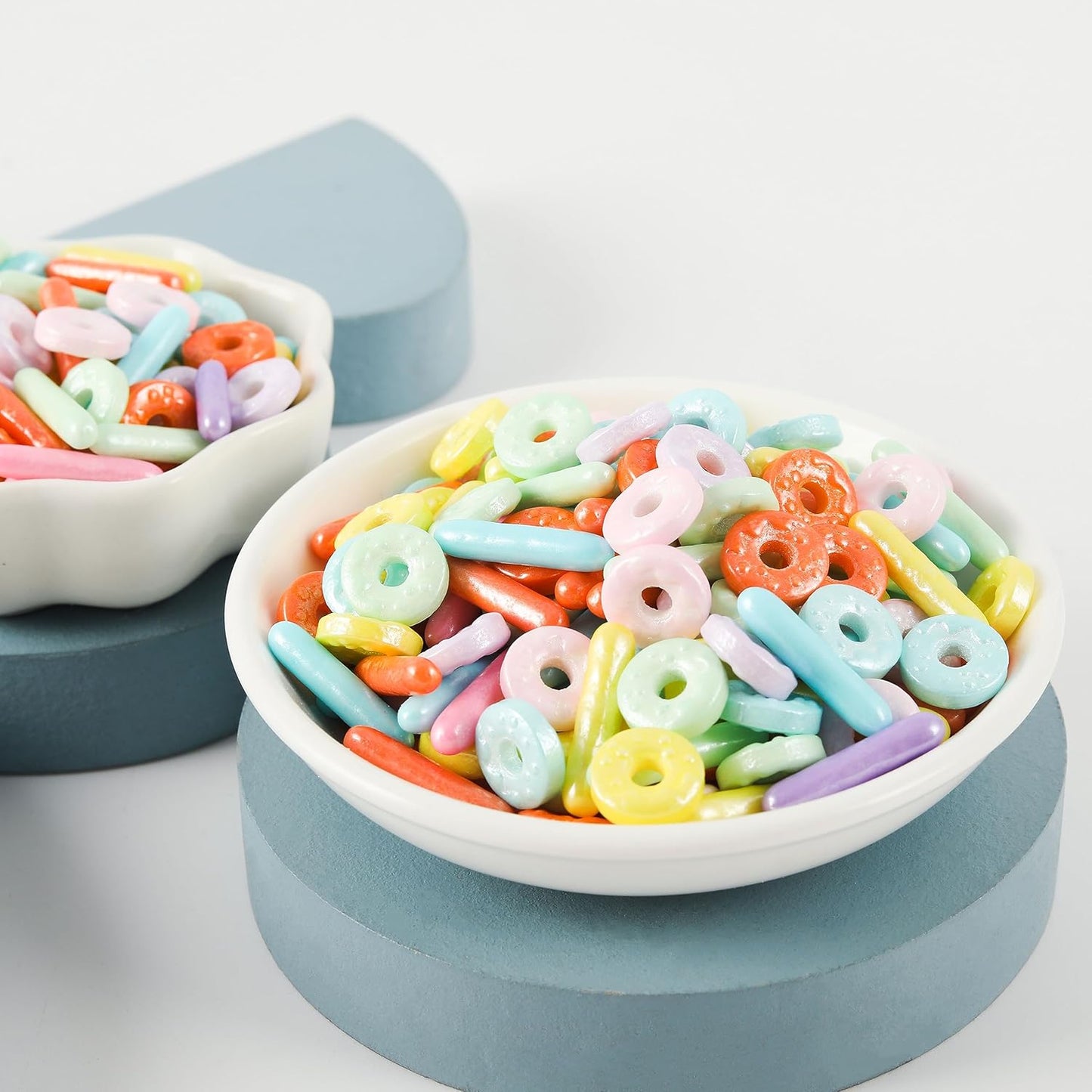 Kasvan Donut Sugar Sprinkles - Edible Candy Pearls 130g/4.58 Oz, Mix Size, Baking Cake Decorations, Ice Cream Toppings and Cookie Decorating, Wedding Party Chirstmas Supplies