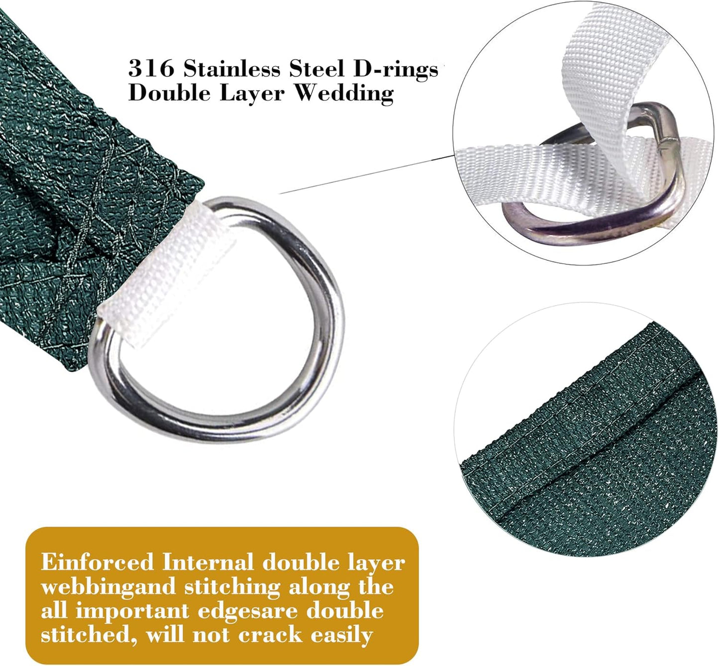 10' x 14' Green Rectangle Sun Shade Sail SSP1212 Canopy Durable Fabric UV Block Awning We Make Custom Orders