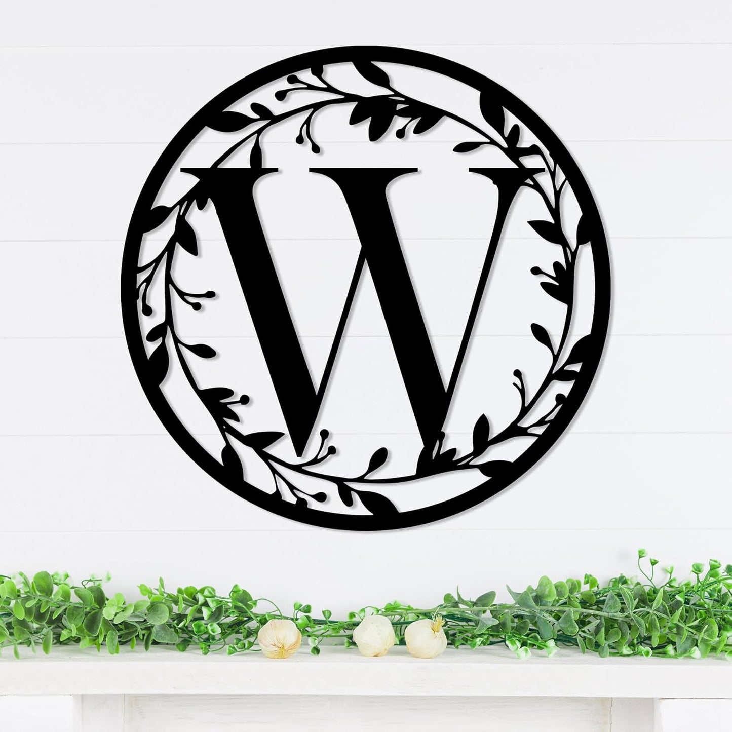 Personalized Metal Name Signs, Split Letter Monogram Wall Decor, Custom Last Name Sign, Family Name Sign for Outdoor, Personalized Wedding Gift, Garden Decor, Metal Wall Art, Housewarming Gift (MonogramDesign_9)