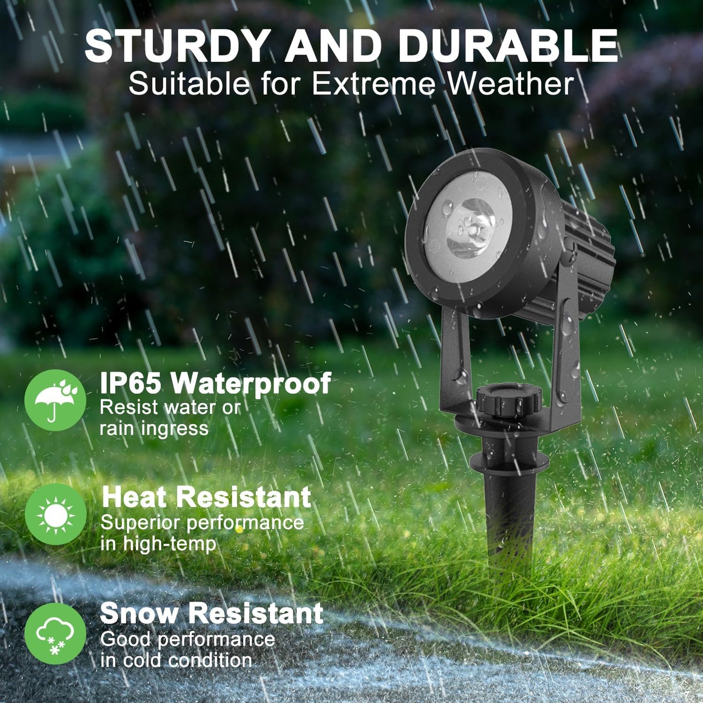 Solar Spotlights Outdoor 4Pack Warm White Landscape Lights IP65 Waterproof Solar Lights Plant Decorative Lighting for Garden Yard Path Lawn