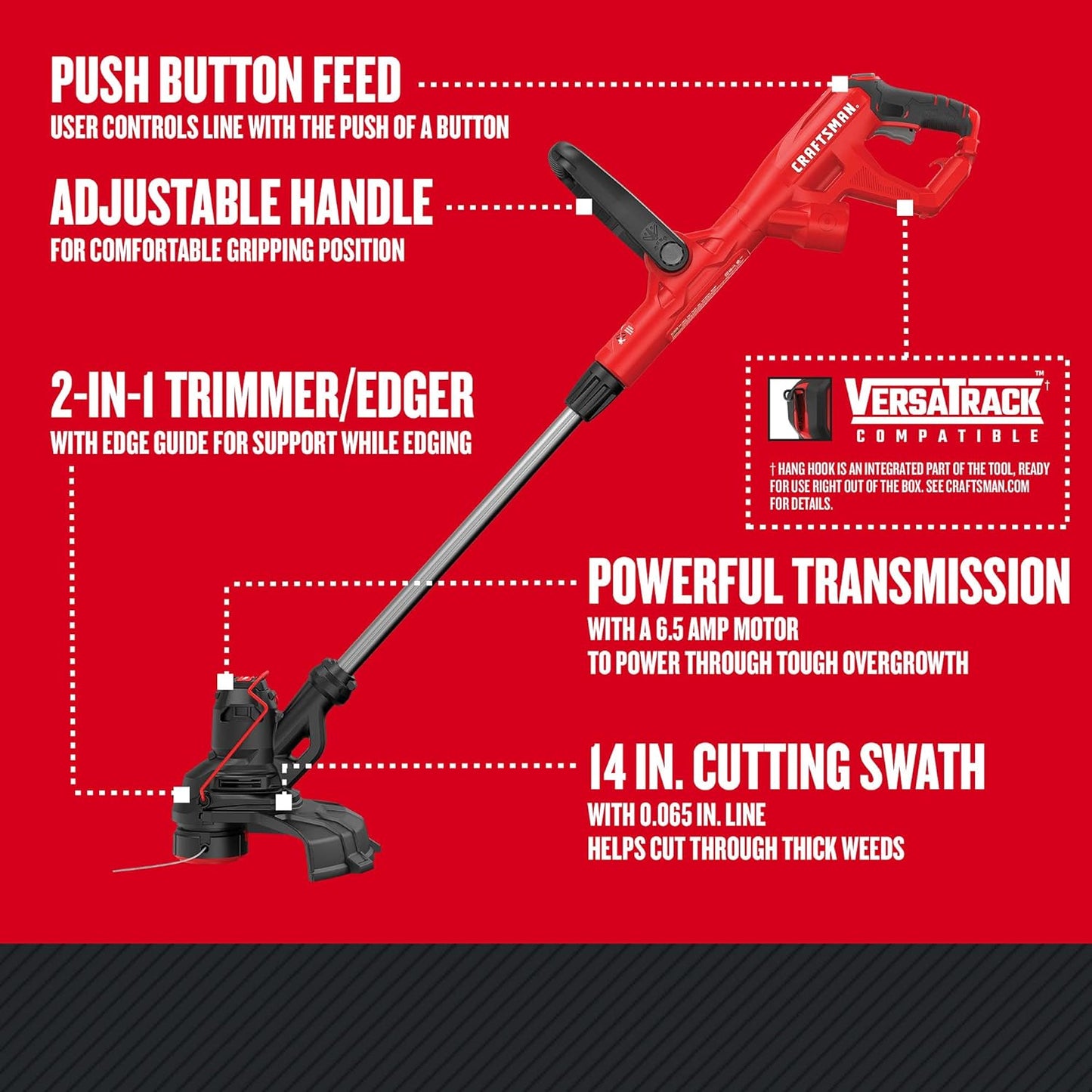 Craftsman WEEDWACKER® String Trimmer Bundle (CMEST913) | Extra String Spools