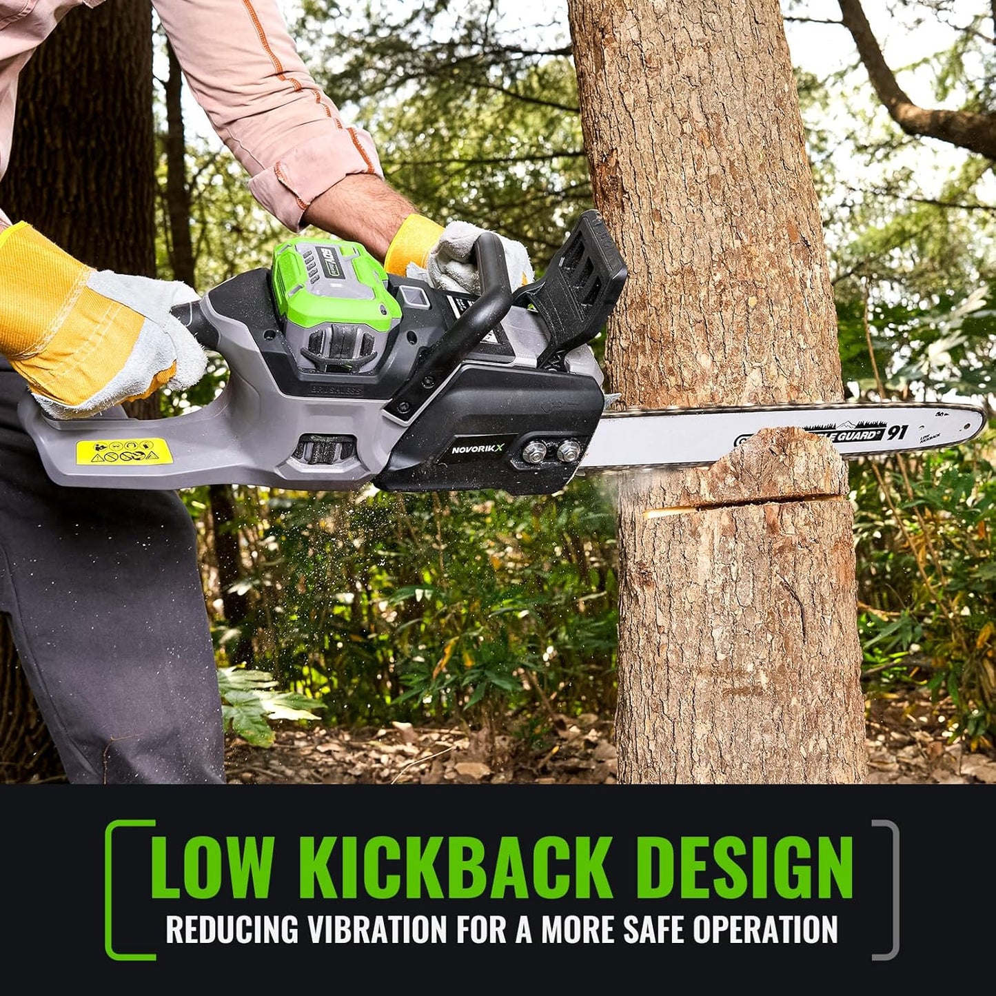 Electric Chainsaw Brushless 60v 18"&16" Cordless Chain Saw 5.0Ah Battery Powered For Tree Trimming Wood Cutting Handheld Chain Saws Automatic Oiler Tool Free