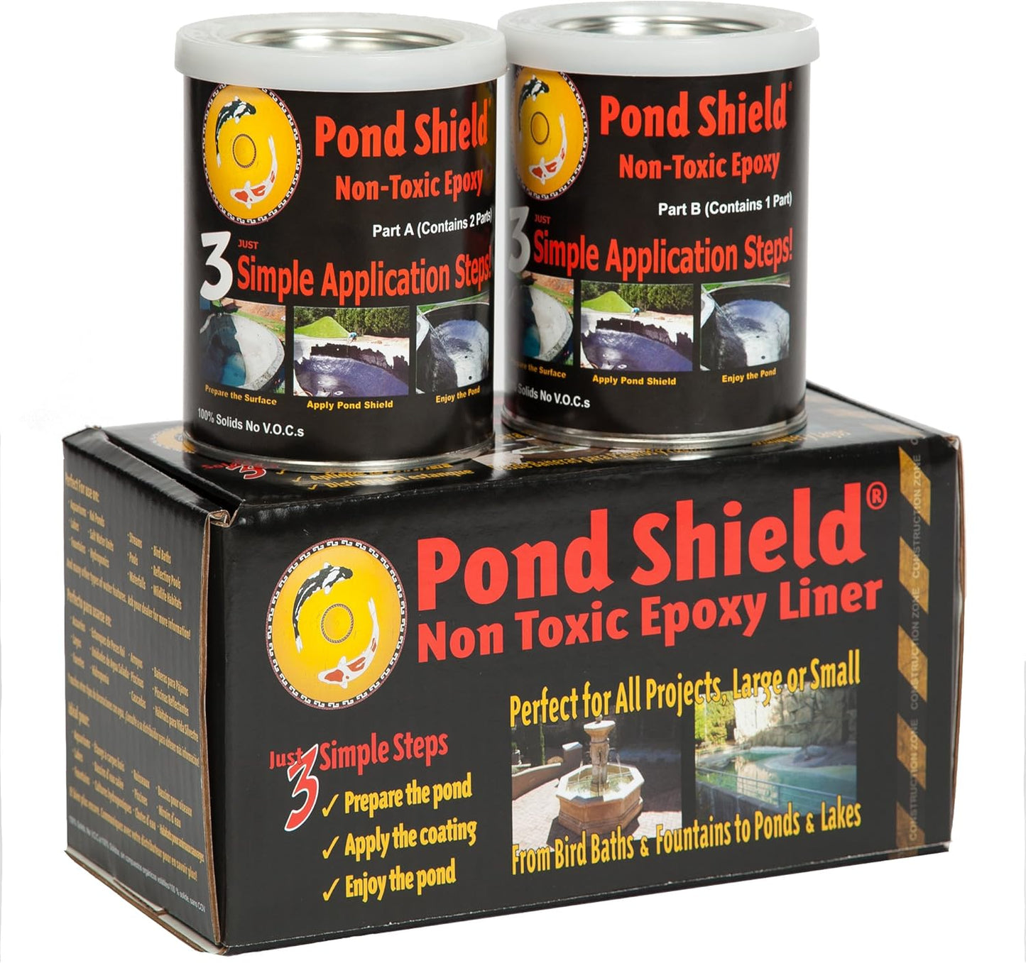 Pond Armor SKU-Dblue-QT-R Delta Blue Pond Shield 1.5 Quart Kit Non-Toxic epoxy Coating