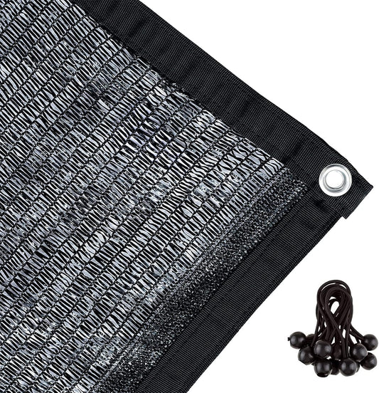 Agfabric 50% Sunblock 10’ X 16’ Shade Cloth with Grommets for Garden Patio, Black