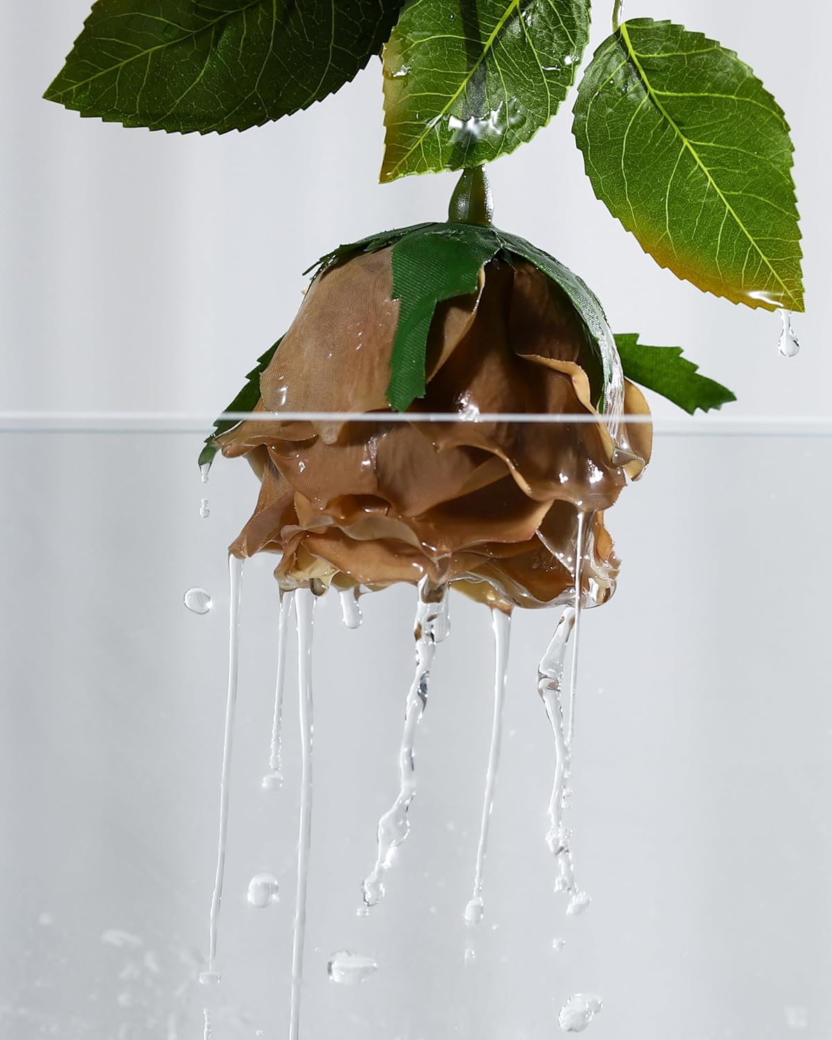 DuHouse 5Pcs Silk Roses Fake Roses with Stems Real Touch Rose Peony Latex Fake Flower for Arrangement Wedding Party Home Decoration