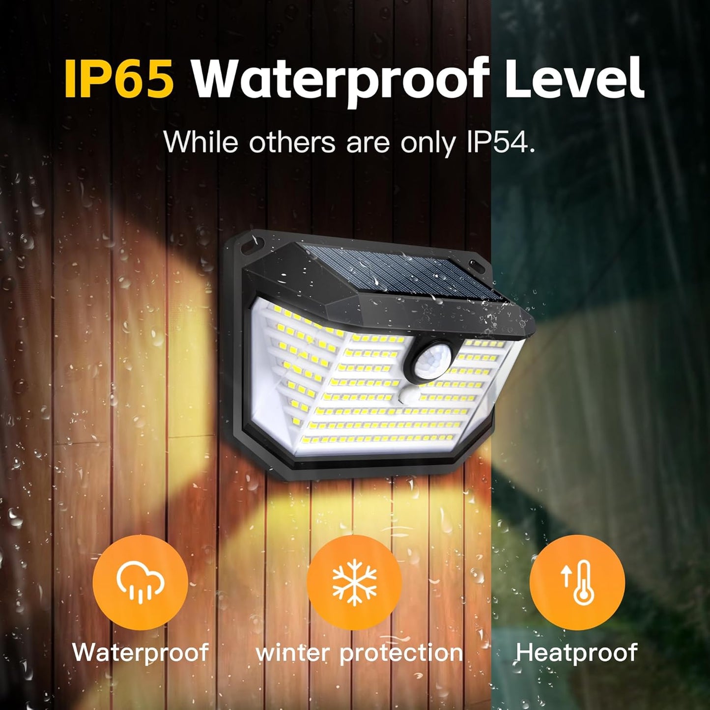 Solar Lights Outdoor Motion Sensor, 178 LED 300LM Waterproof IP65, Wall Mounted Security Light with 3 Modes, 270° Wide AngleWide Angle, Solar Powered for Garden, Yard, Patio, Front Door(4Pack)