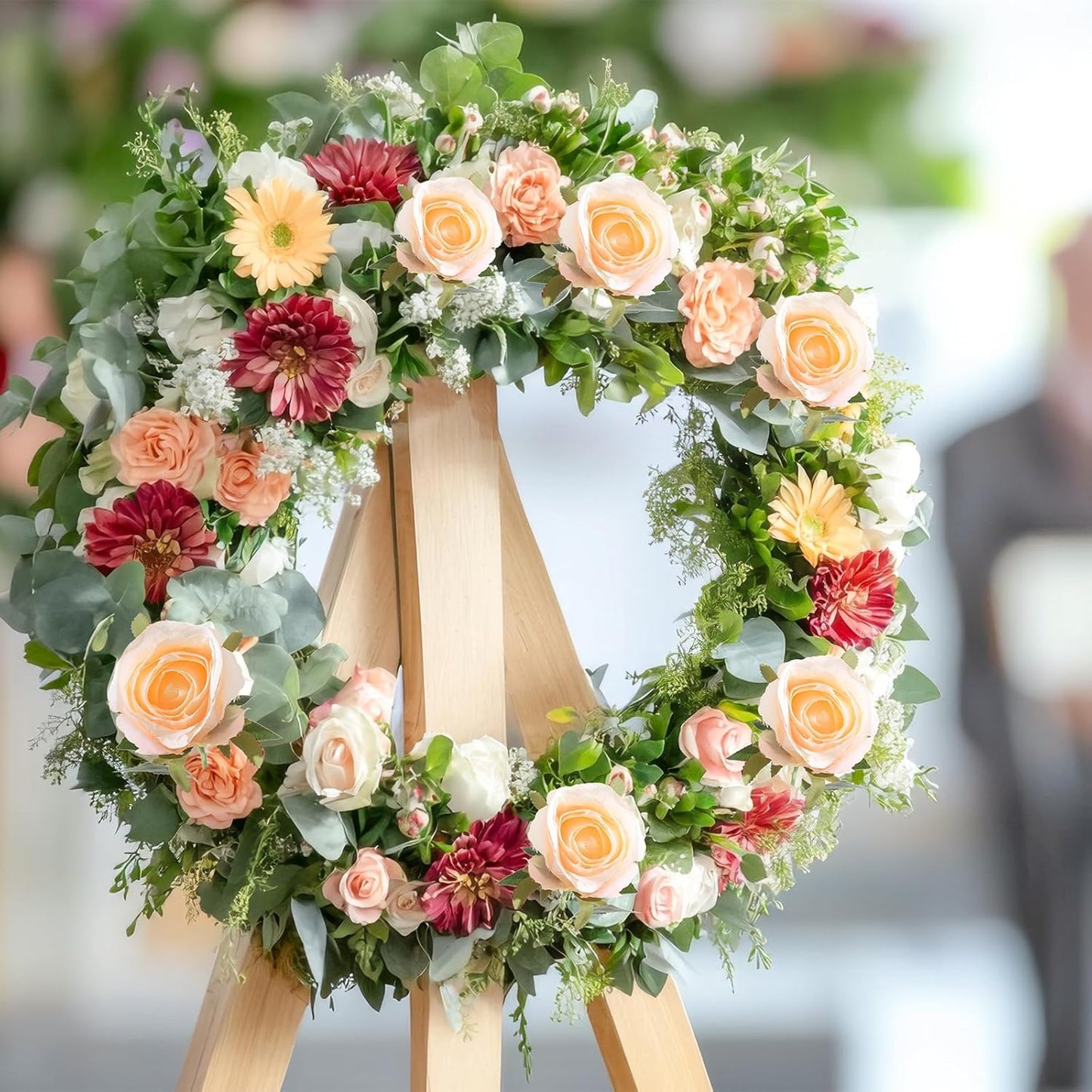 12Pcs Realistic Fake Cream Roses Faux Flowers with Long Stems, Artificial Silk Rose Flowers for Valentines Day Home Wedding Decor Bridal Bouquet