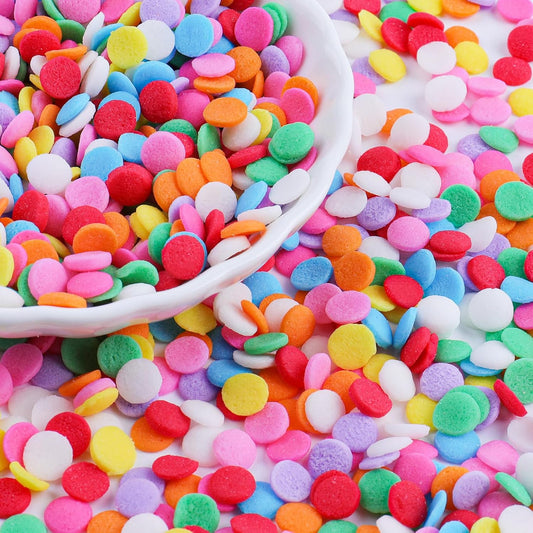 Rainbow Confetti Sprinkles for Cake Decorating, Perfect for Ice Cream, Cookies, Cupcake and Cookies Topper