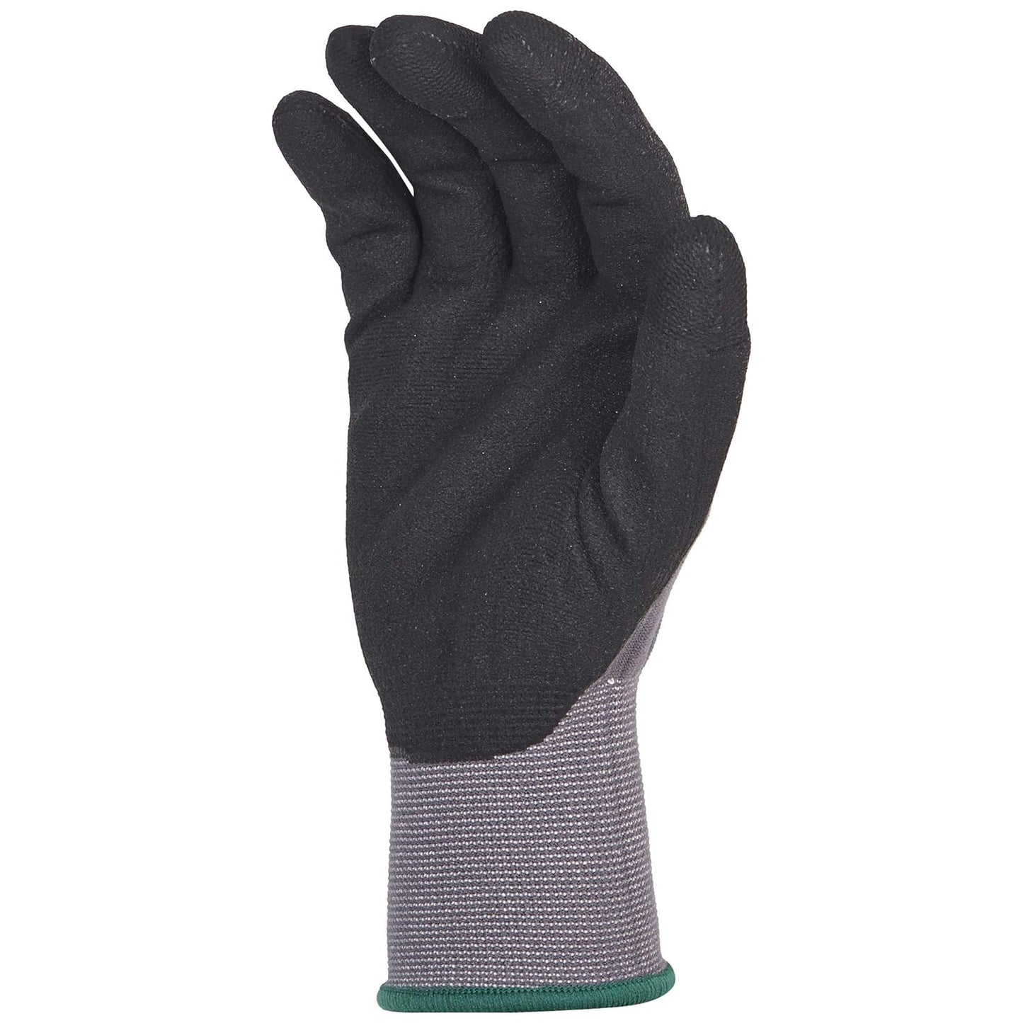 Amazon Basics Micro-Foam Nitrile Coated Work Gloves, Nylon Liner Fiber, Touch Screen, Size 8/M, 12 Pairs, Grey