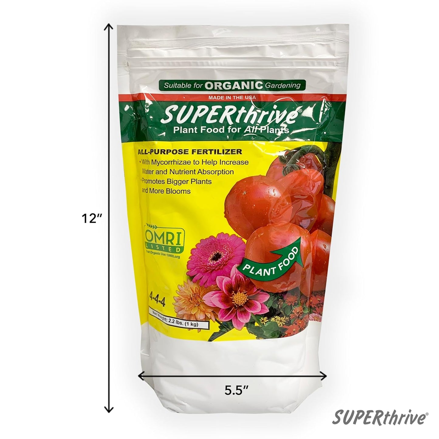 SUPERthrive Plant Vitamin Solution 1 pt + Organic 4-4-4 All-Purpose Fertilizer Set, 2 Pack