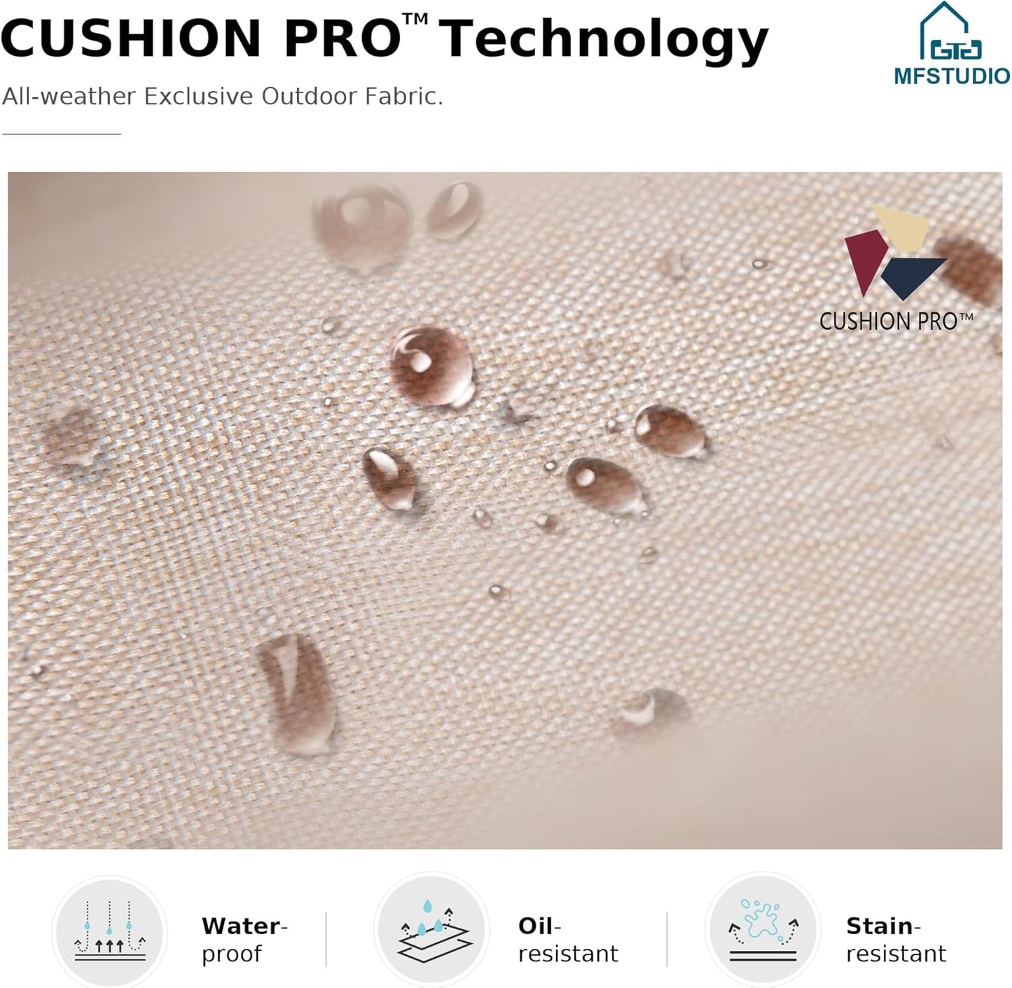 MFSTUDIO 7 Seats Large Metal Patio Conversation Sets, 6 Pieces Outdoor Patio Furniture Sofa with 4 Motion Chairs, 1 Sofa(3-seat) and Table for Outside Balcony Backyard Poolside