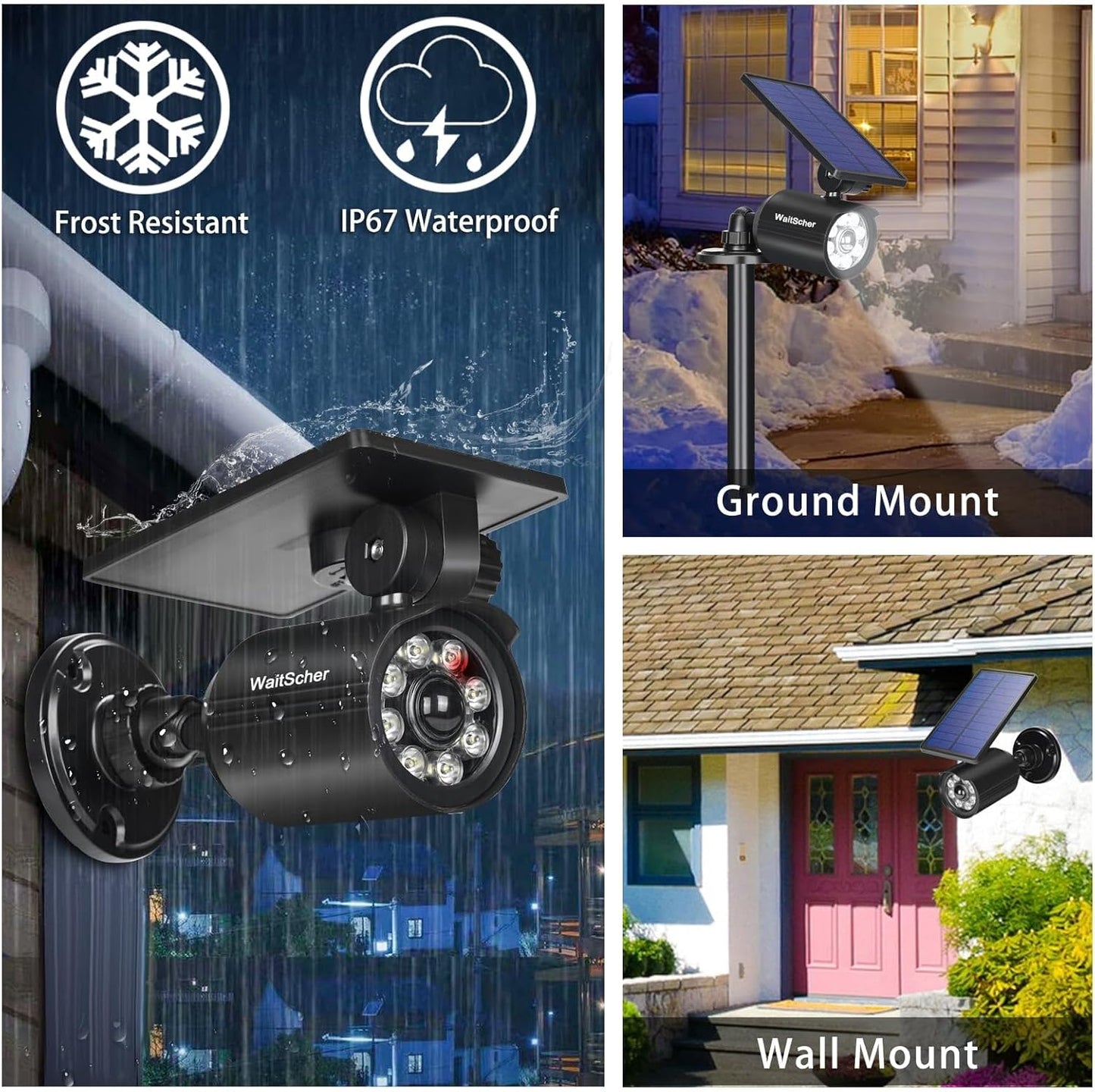 Solar Motion Lights Outdoor Waterproof 3600mAh Solar Security Flood Light for Outside Garden Driveway Path Deck Landscape Yard(2pack)